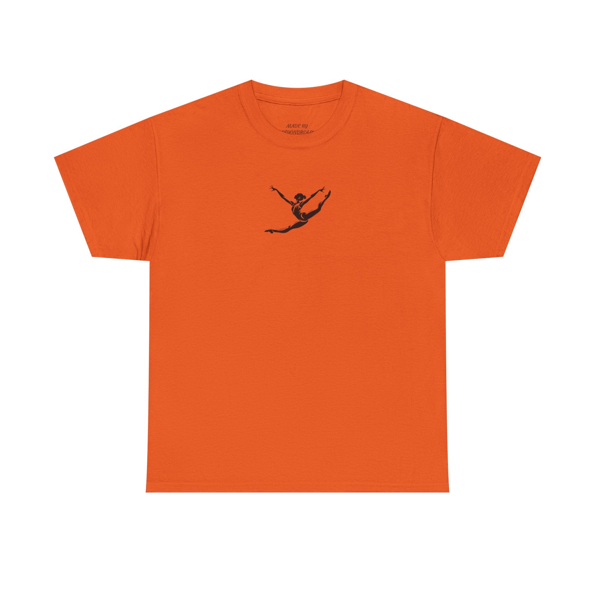 Gymnast Minimalist Tee — Small Graceful Leap Graphic T-Shirt (Adults)