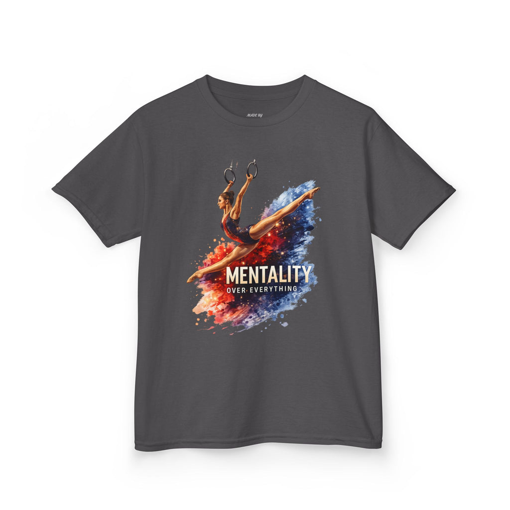 Kids Gymnastics T‑Shirt — 'Mentality: Gymnastics' Colorful Athlete Design