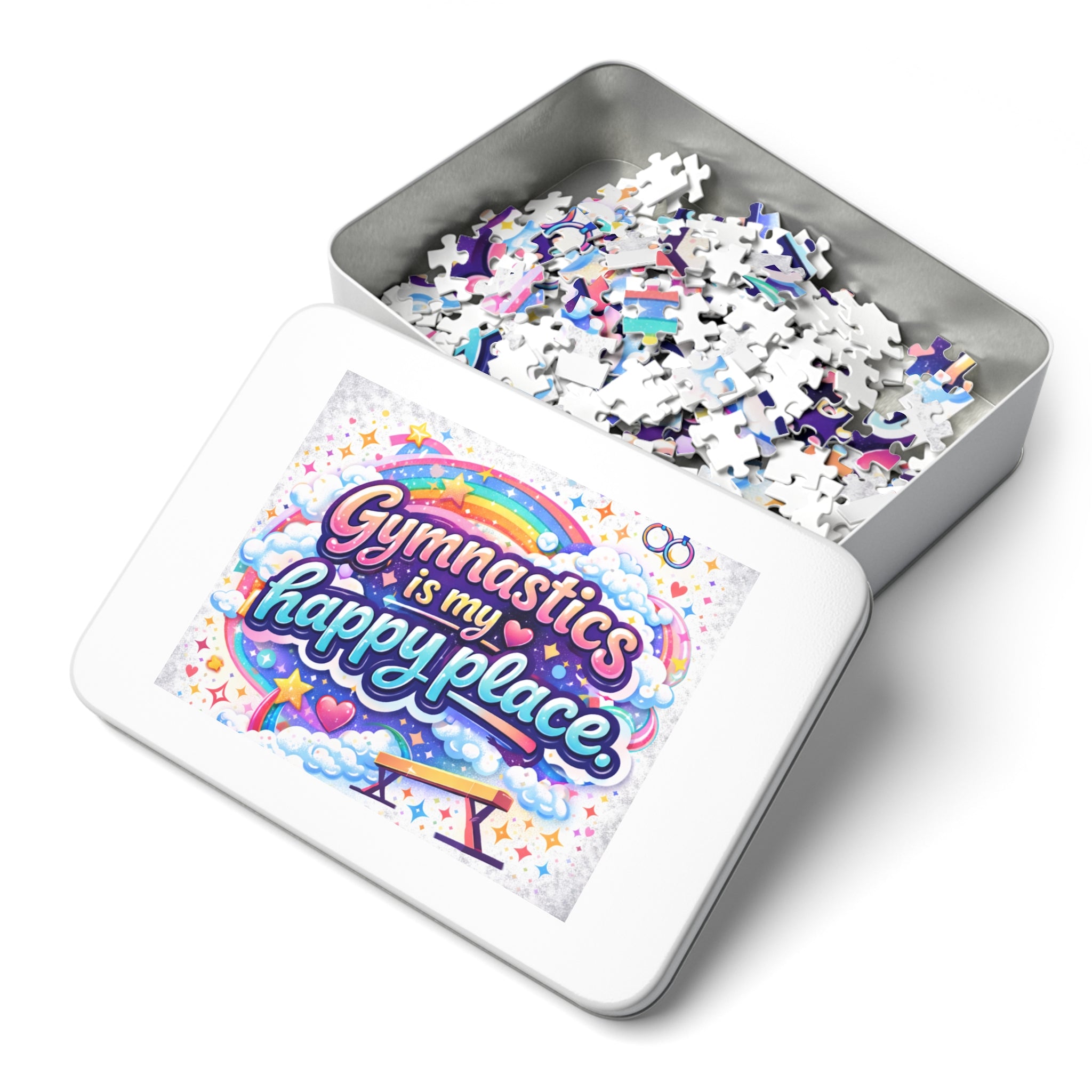 Gymnastics Is My Happy Place Jigsaw Puzzle (with Tin)