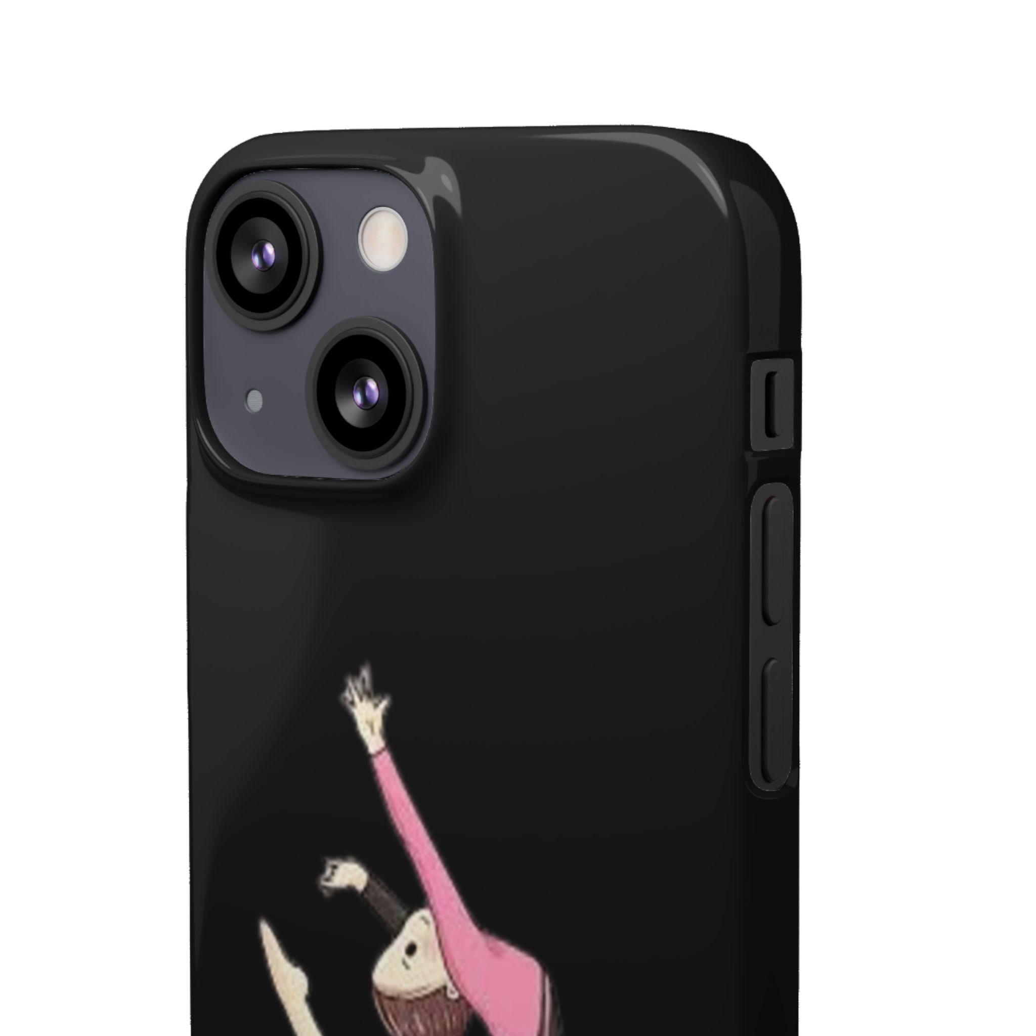 Gymnastics Phone Case — Leaping Girl Snap Case (Black)