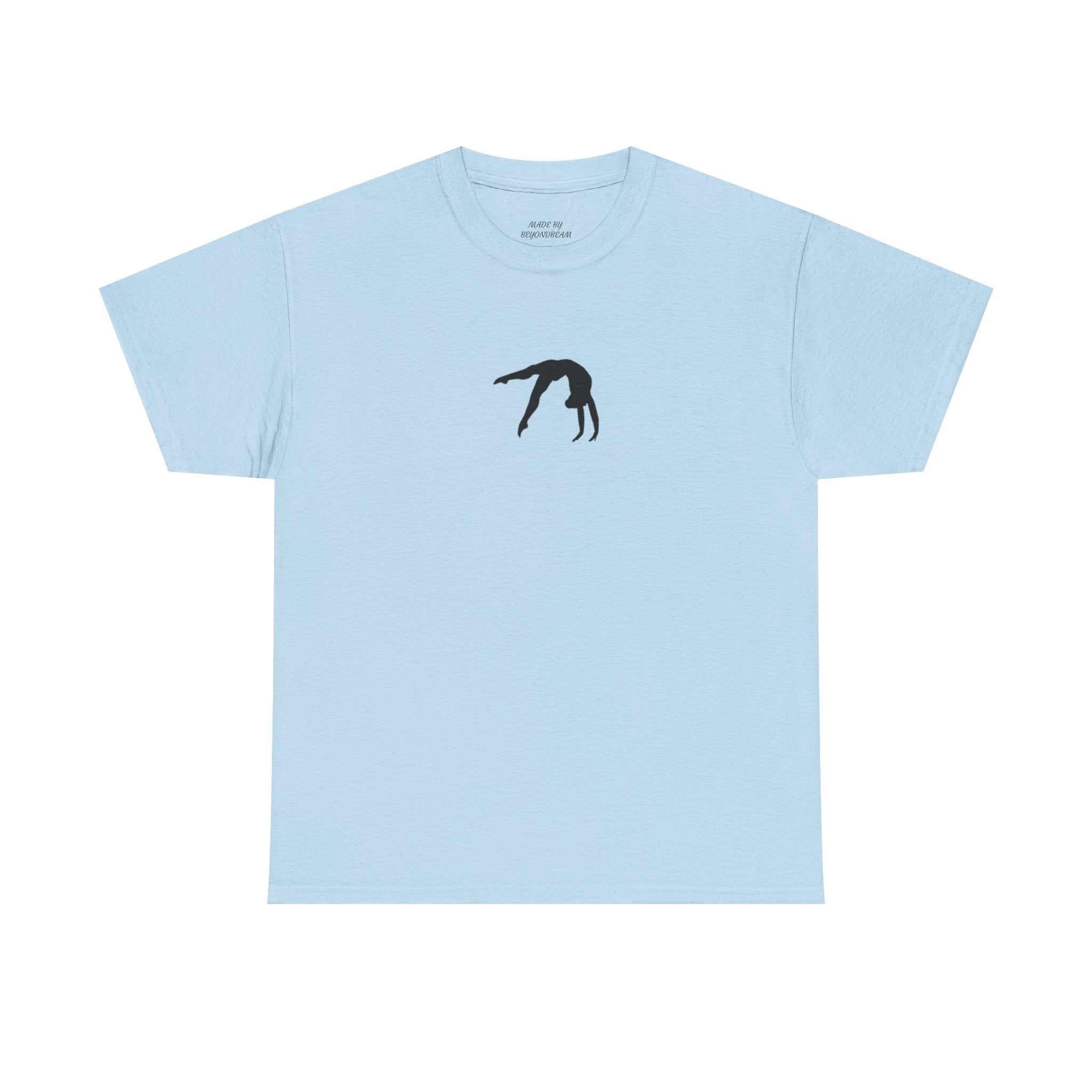 Gymnast Silhouette T-Shirt — Minimal Backbend Design Athletic Tee (Adults)