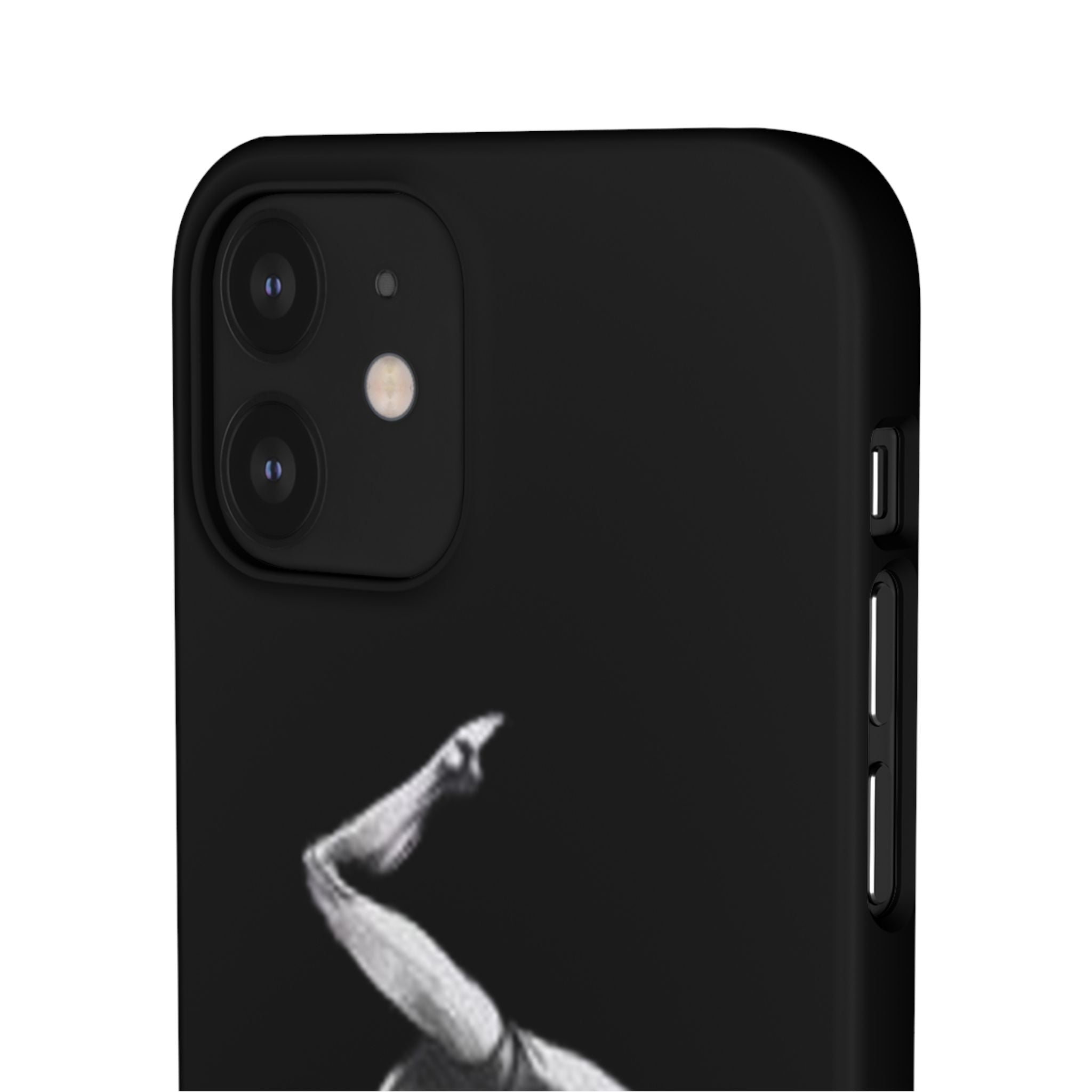 Coach Gymnastics Phone Case — Black Snap Phone Cover with Gymnast Silhouette