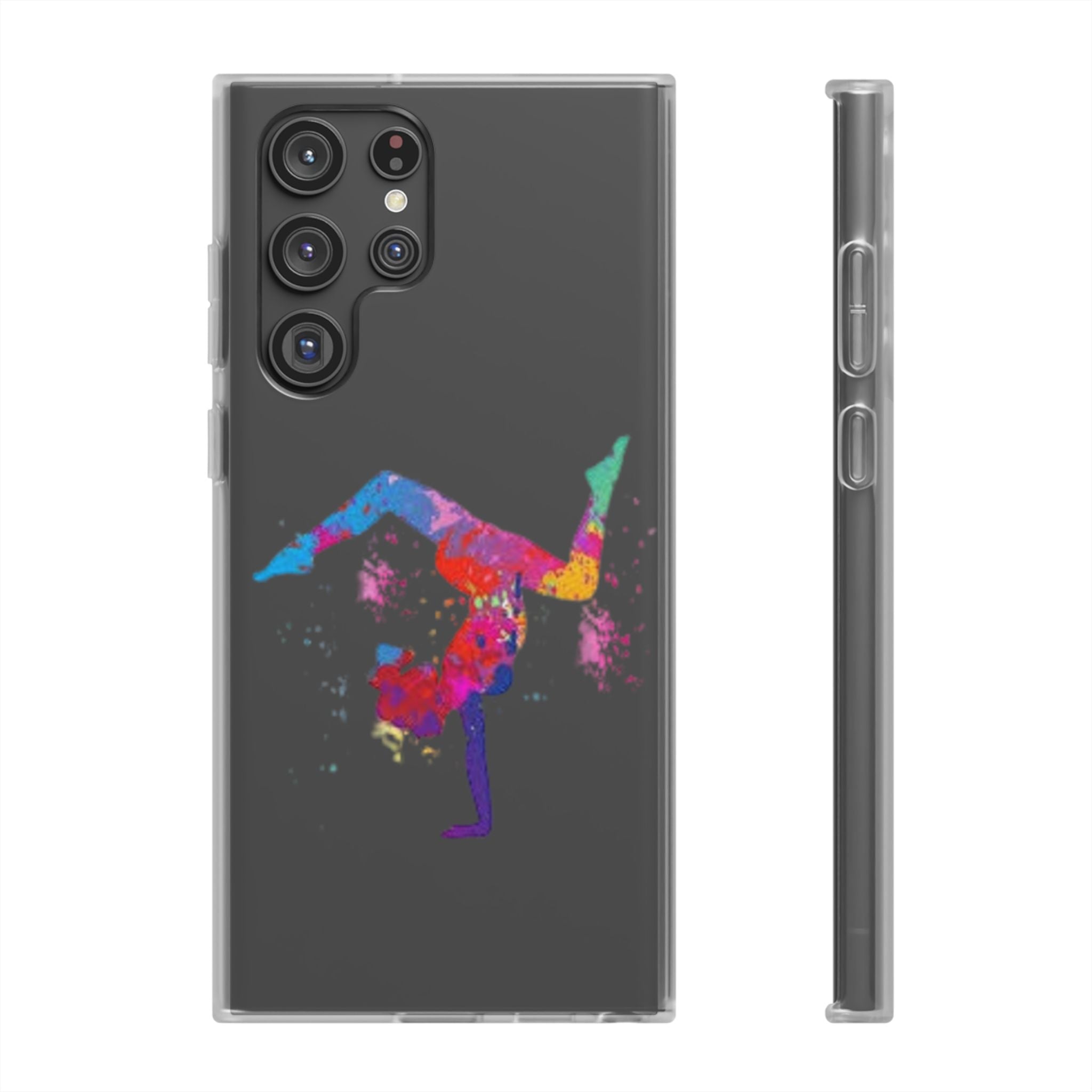 Gymnast Silhouette Phone Case – Colorful Acrobat Watercolor iPhone Cover
