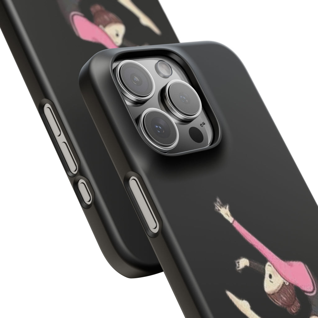 Gymnastics Phone Case — Leaping Girl Snap Case (Black)