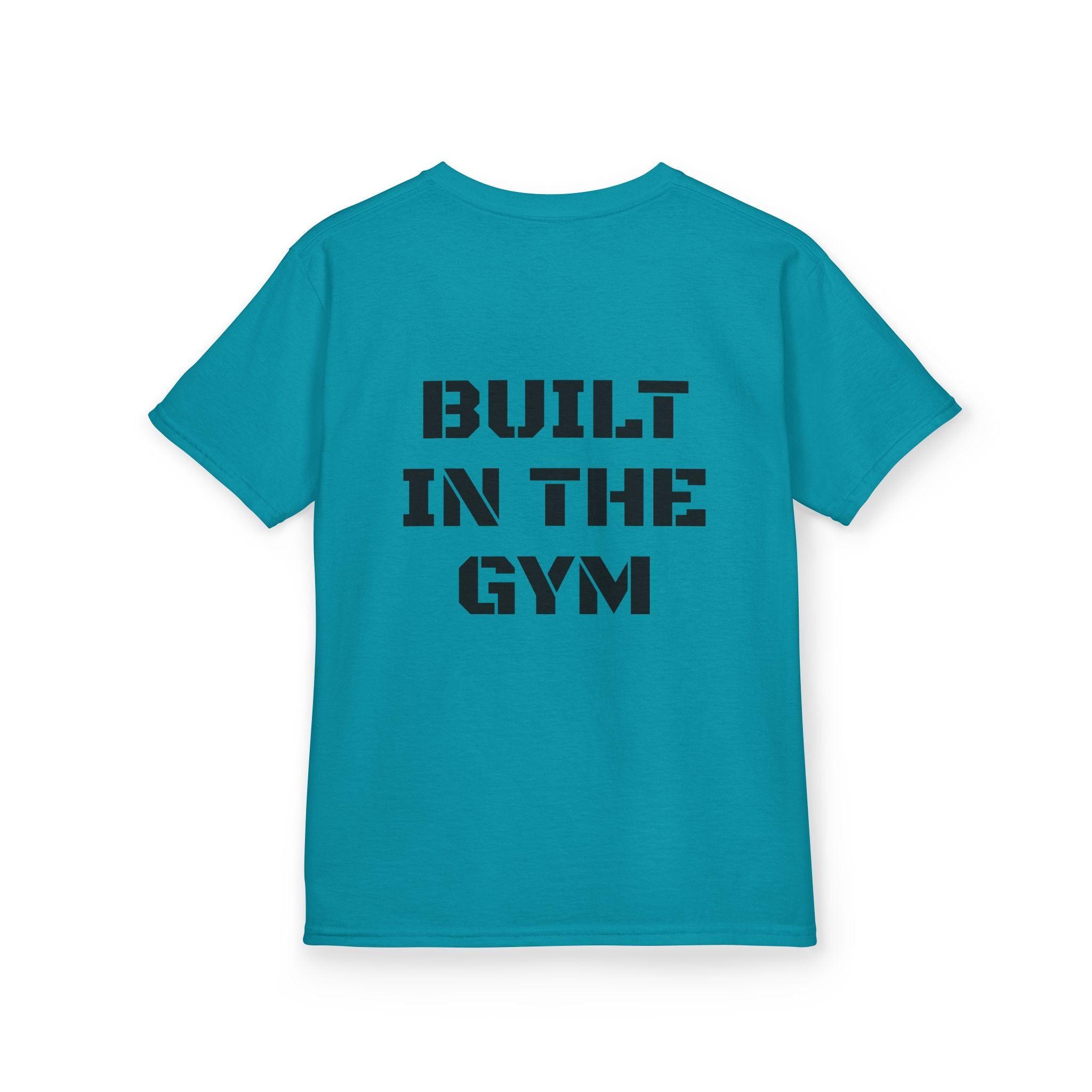 Kids Tee — "Built in the Gym" Motivational Fitness Shirt