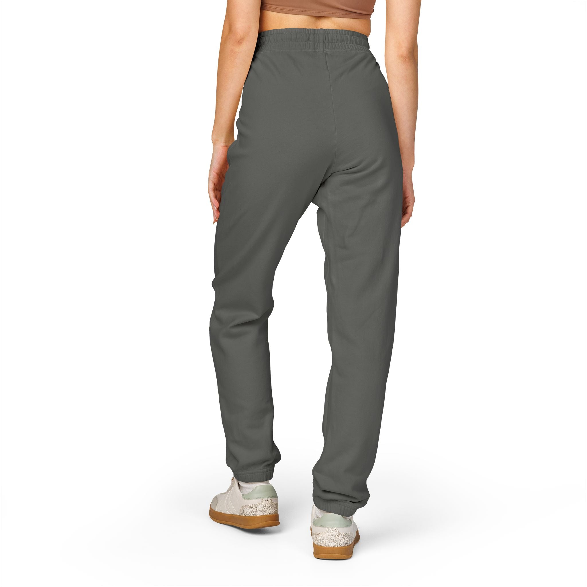 Adults Coach Vertical Logo Sweatpants — Garment-Dyed Fleece Joggers