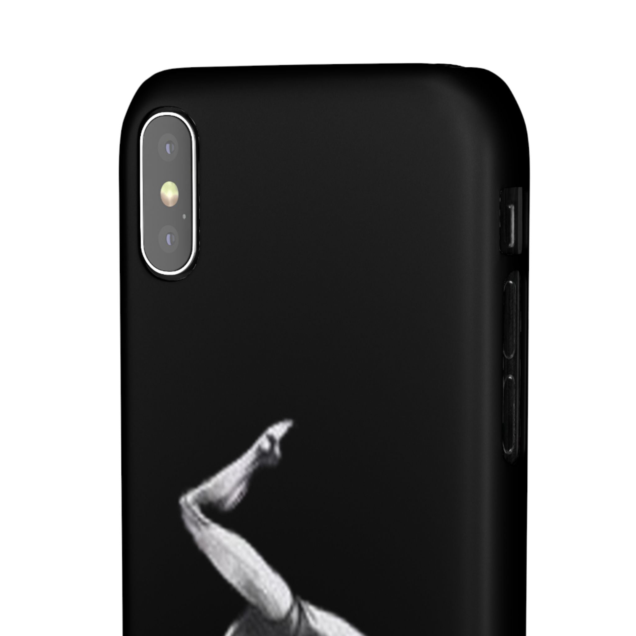 Gymnastics Phone Case — Black Chalk-Style Handstand Design