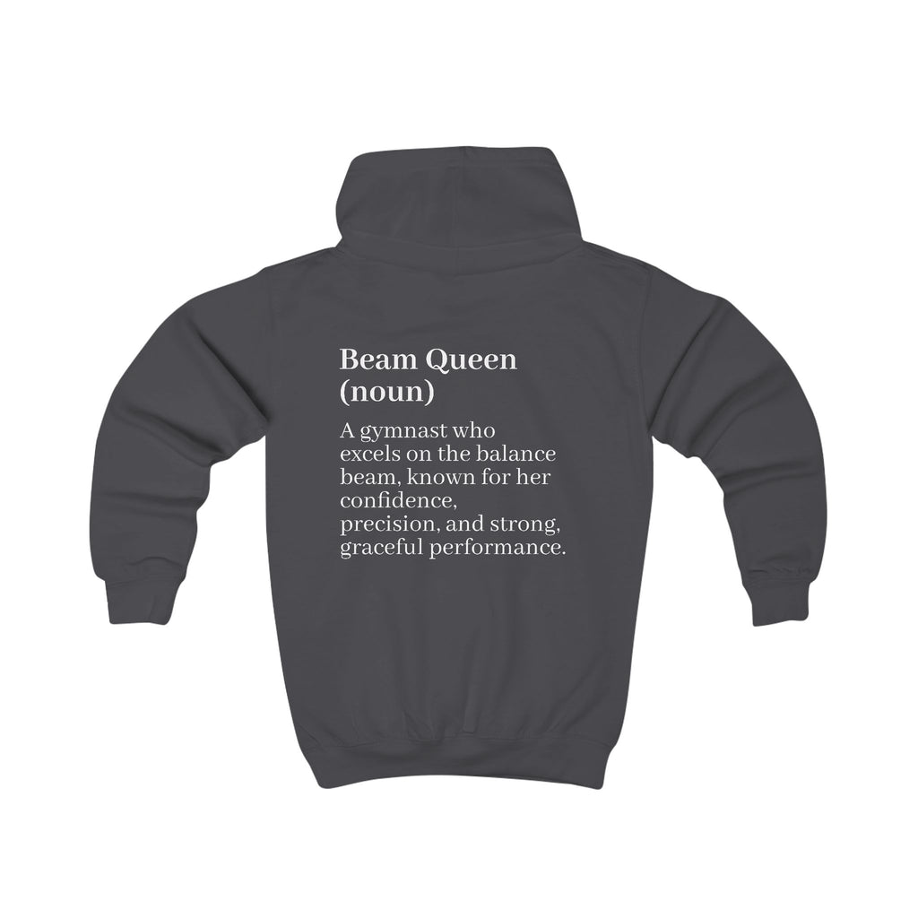 Custom name Kids Hoodie — "Beam Queen" Gymnast Definition Hoodie (Custom Name)