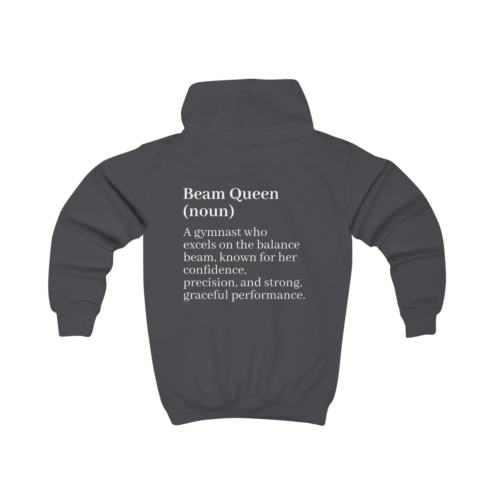 Custom name Kids Hoodie — "Beam Queen" Gymnast Definition Hoodie (Custom Name)