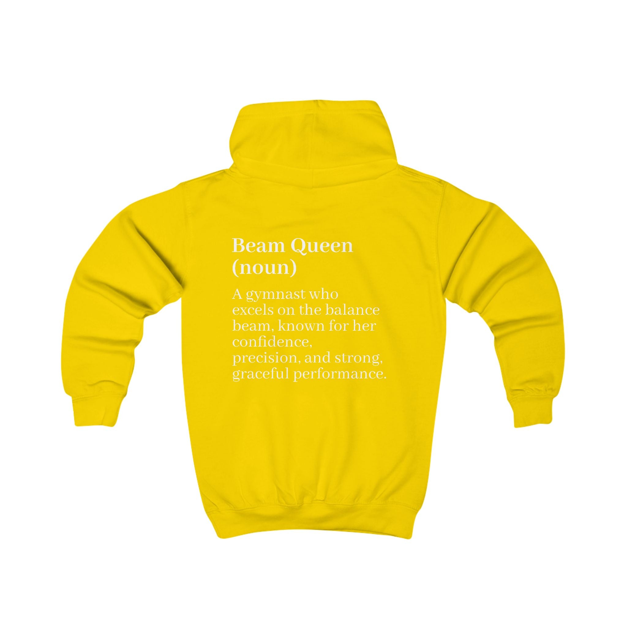 Custom name Kids Hoodie — "Beam Queen" Gymnast Definition Hoodie (Custom Name)