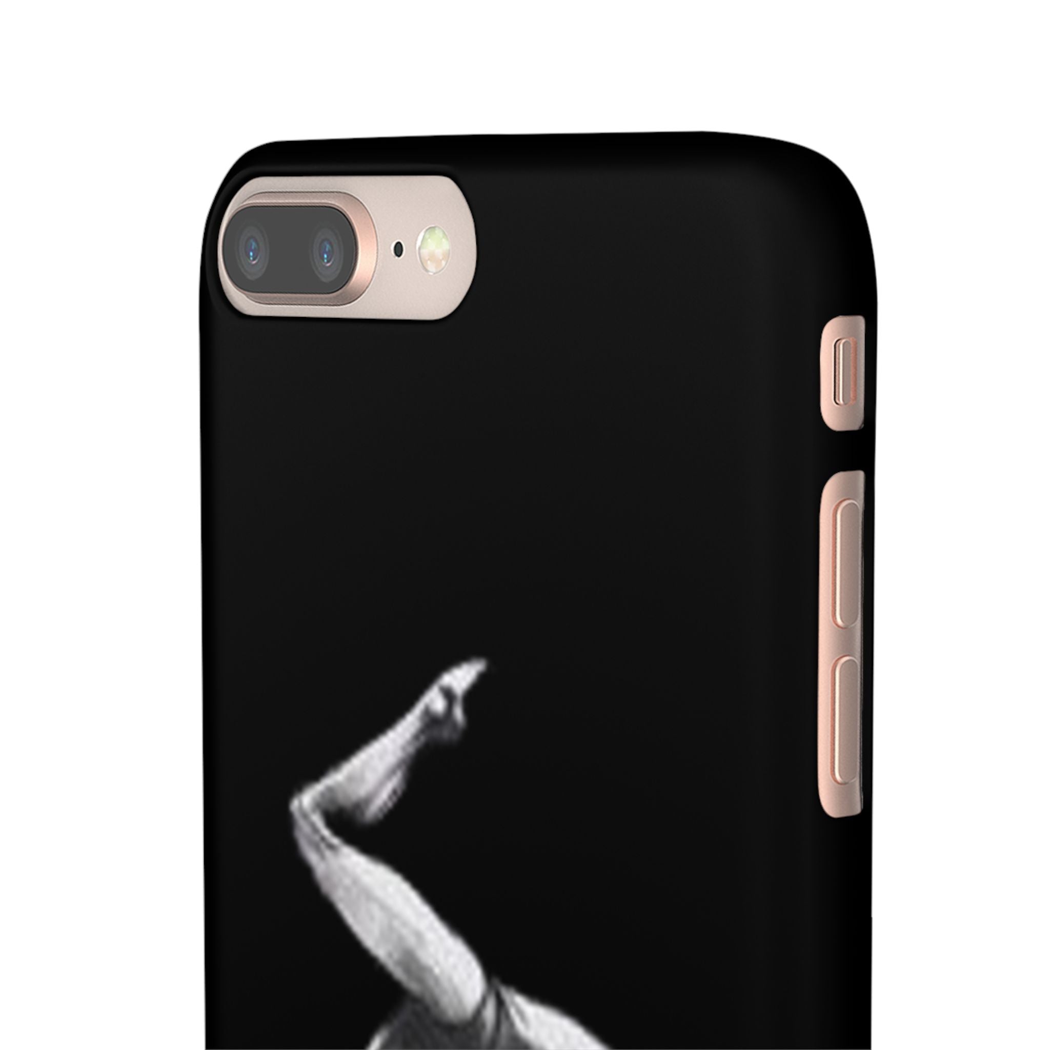 Coach Gymnastics Phone Case — Black Snap Phone Cover with Gymnast Silhouette