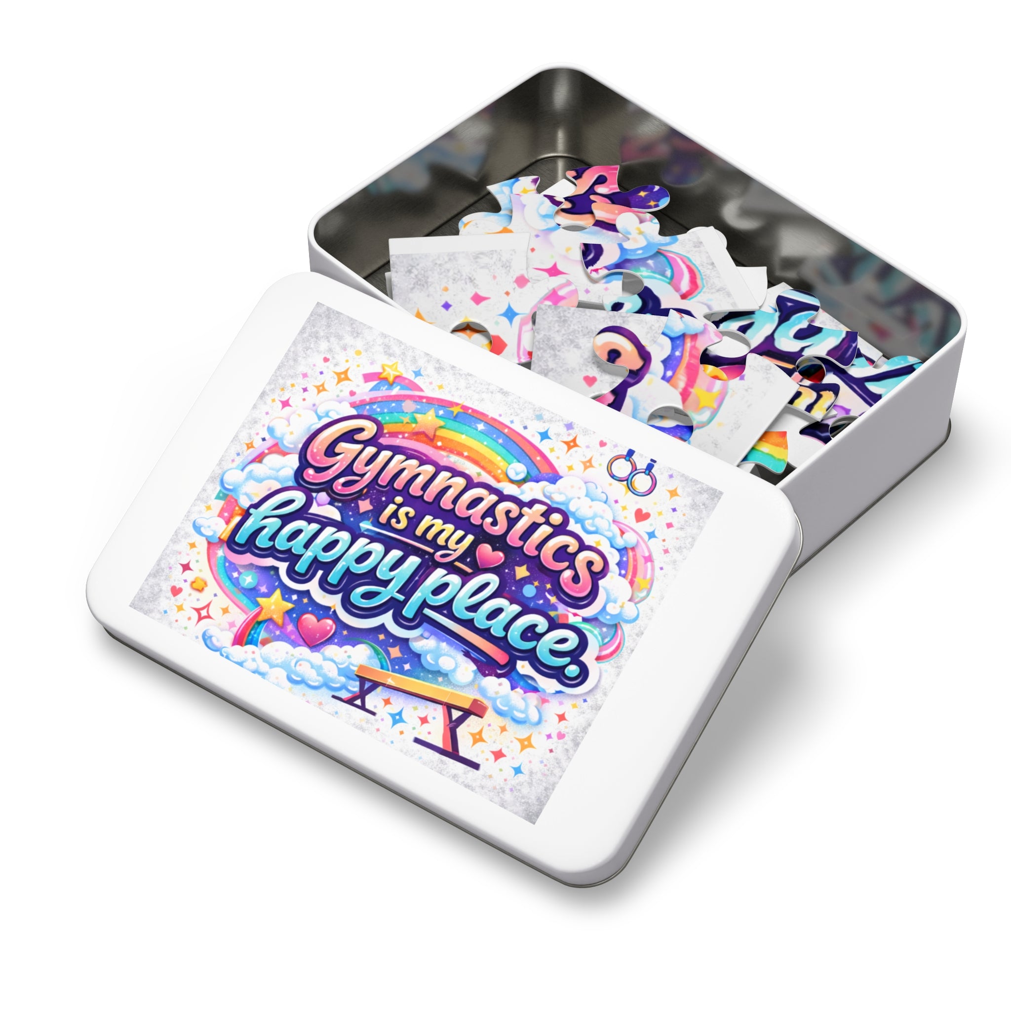 Gymnastics Is My Happy Place Jigsaw Puzzle (with Tin)