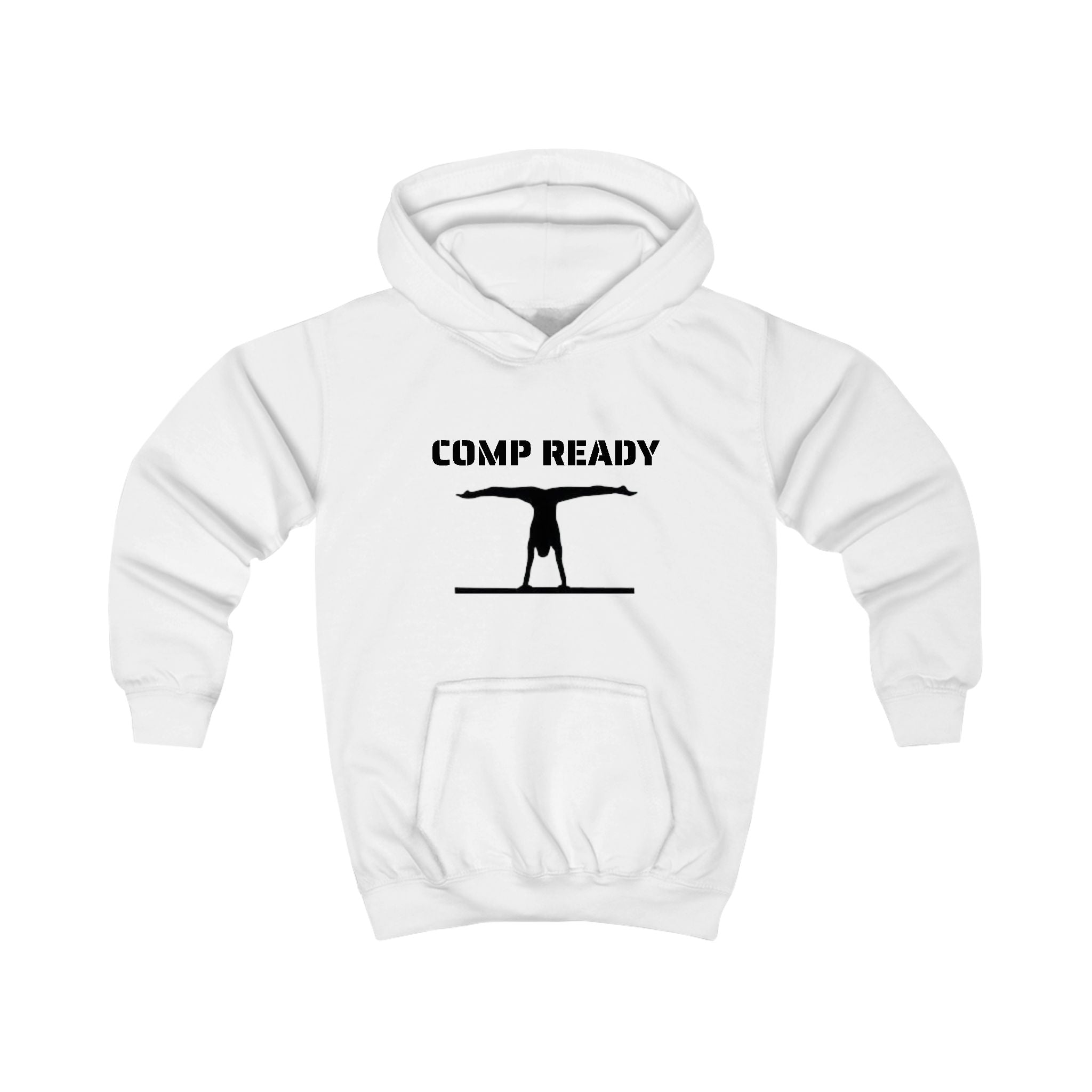 Kids Gymnastics Hoodie - "Comp Ready" Balance Beam Sweatshirt for Young Gymnasts