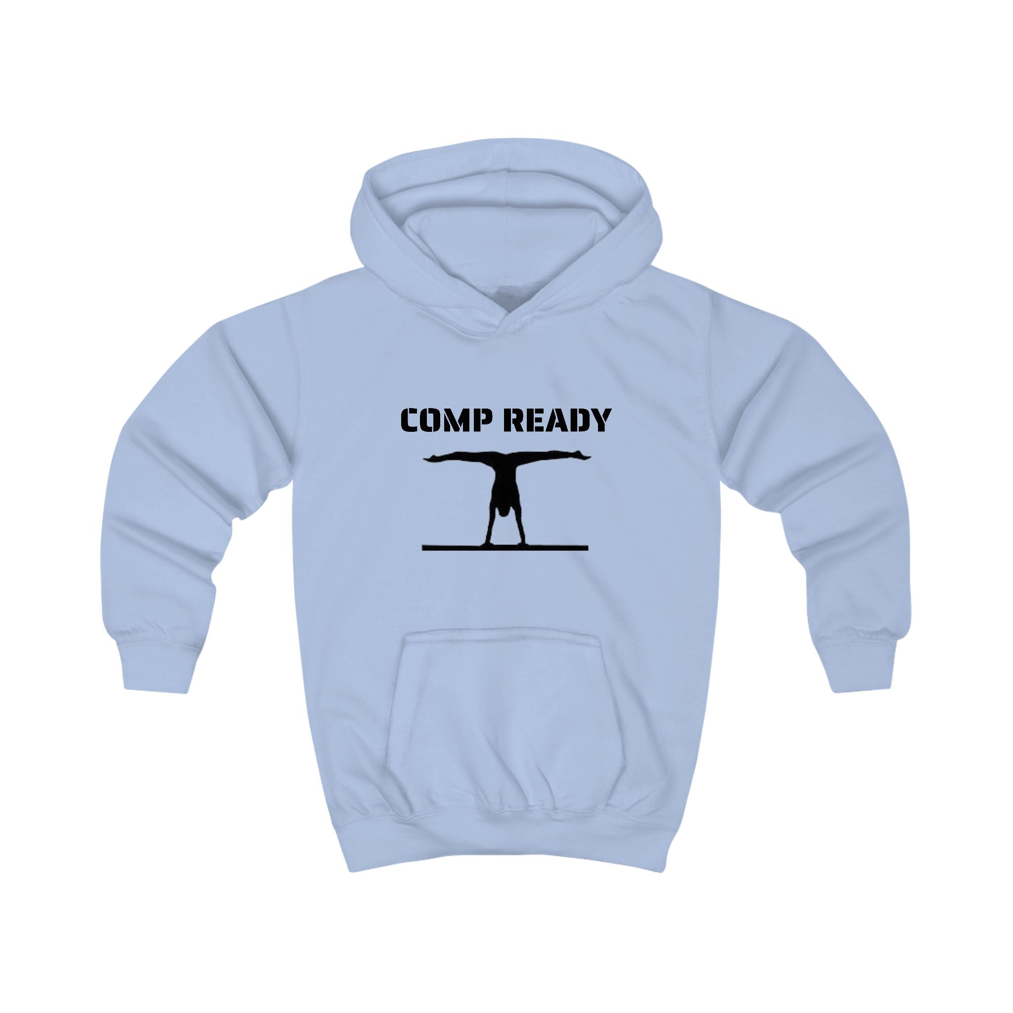 Kids Gymnastics Hoodie - "Comp Ready" Balance Beam Sweatshirt for Young Gymnasts