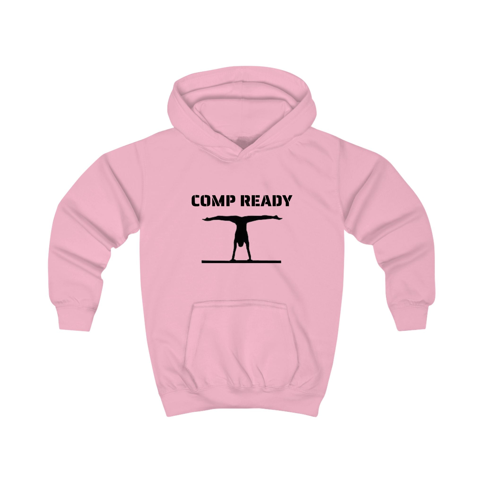 Kids Gymnastics Hoodie - "Comp Ready" Balance Beam Sweatshirt for Young Gymnasts