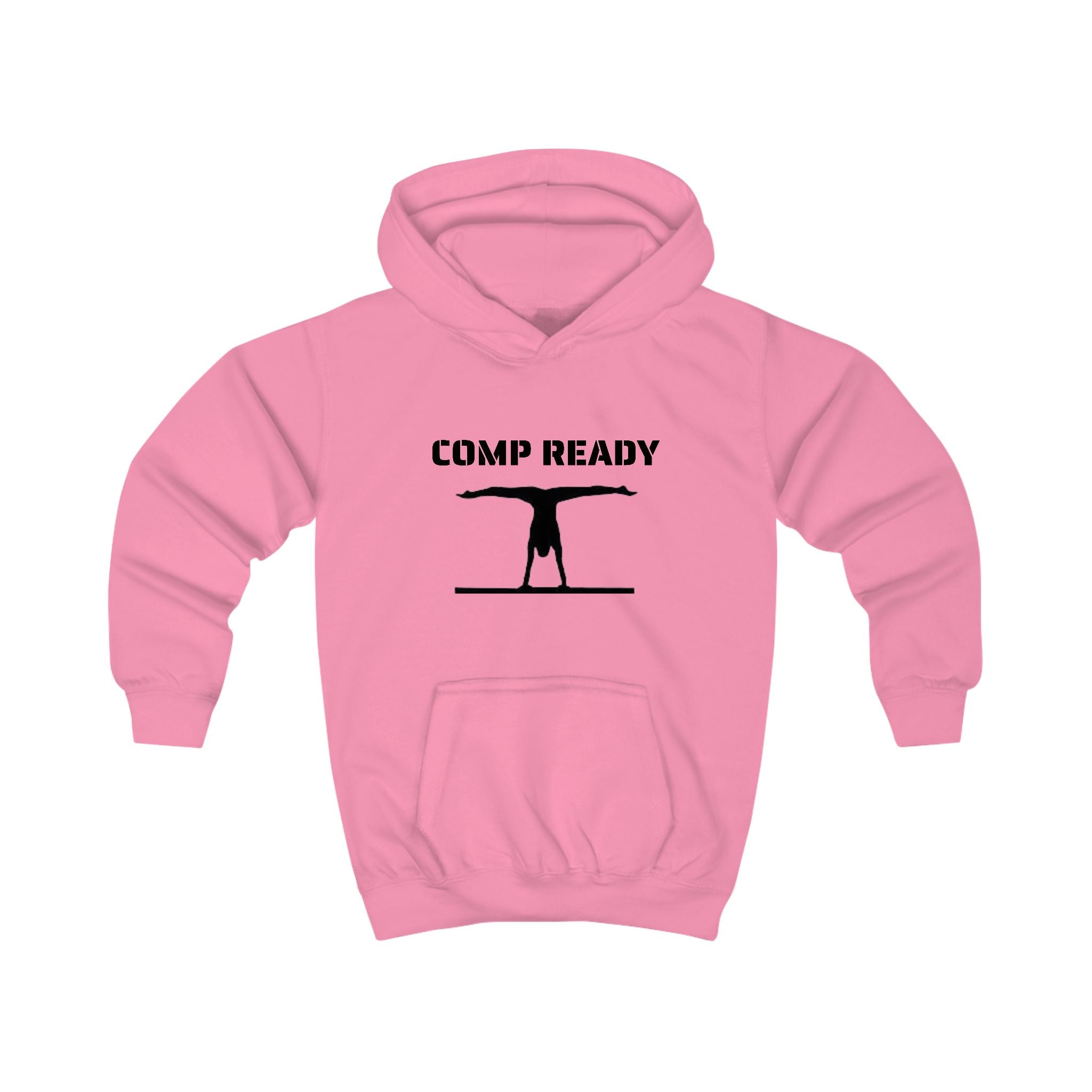 Kids Gymnastics Hoodie - "Comp Ready" Balance Beam Sweatshirt for Young Gymnasts