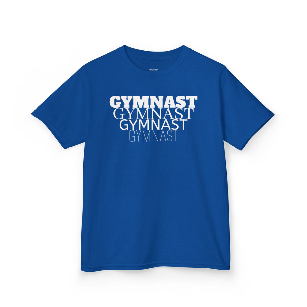 Kids Gymnast Repeat Logo Tee - Youth Gymnastics Shirt