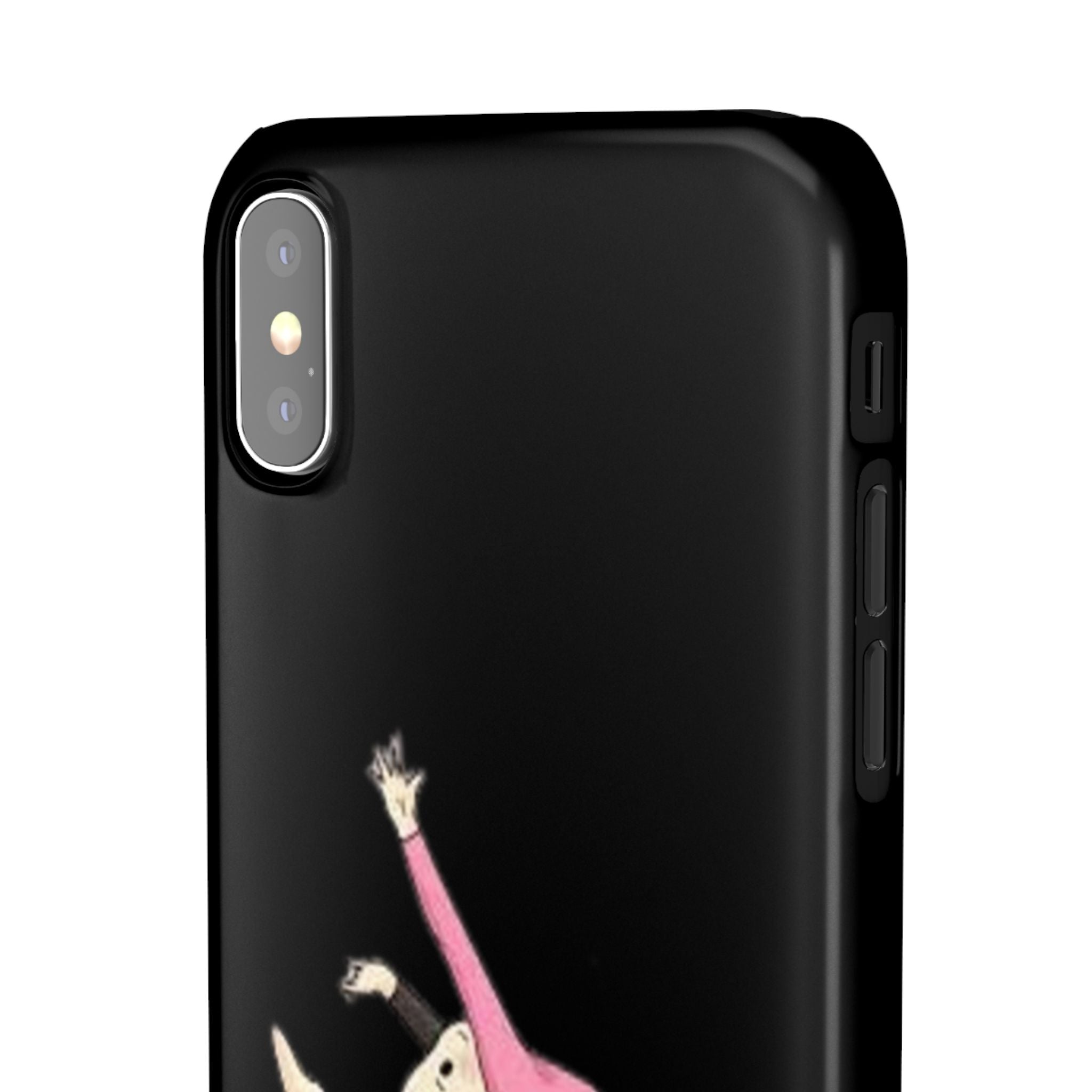 Gymnastics Phone Case — Leaping Girl Snap Case (Black)