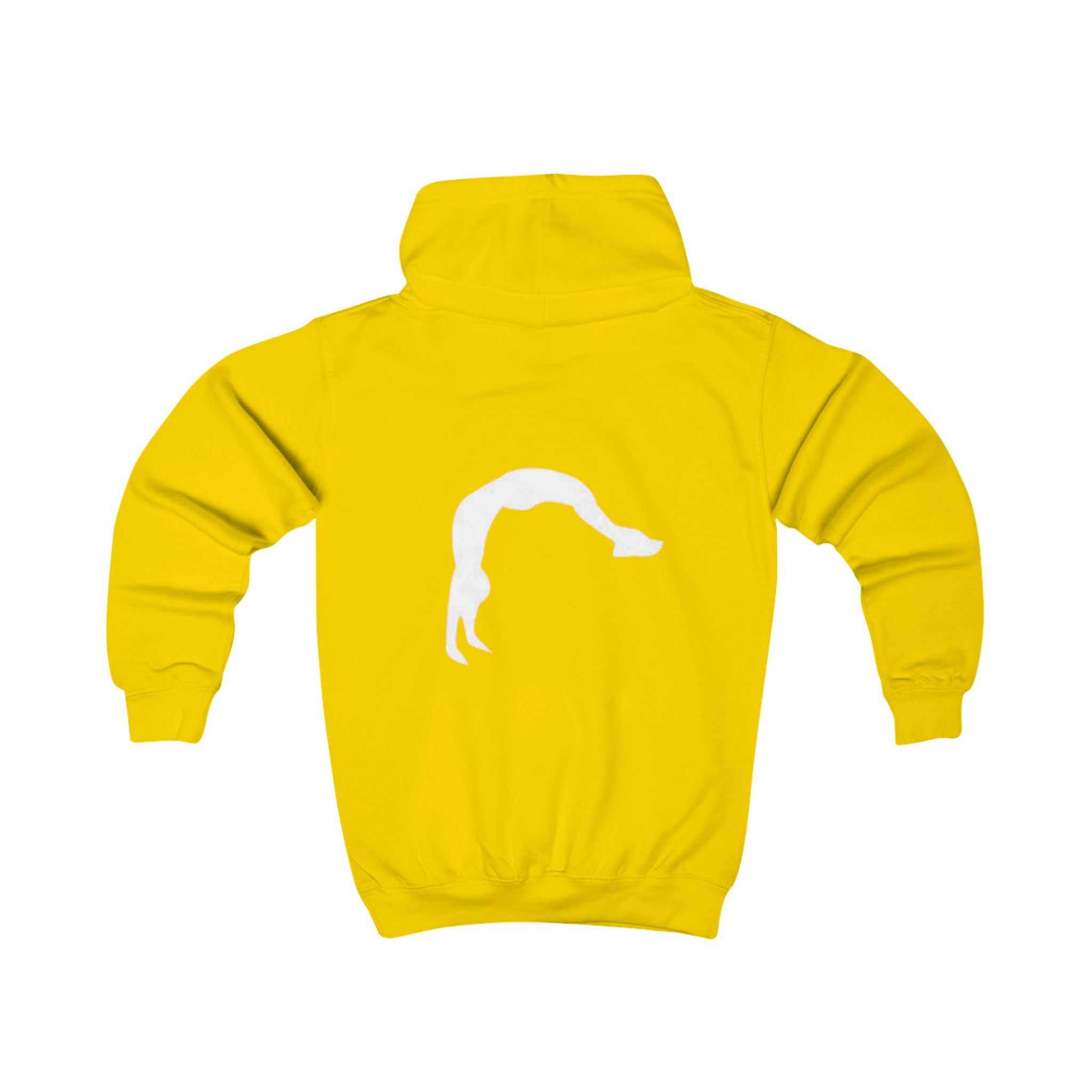 Kids Hoodie — 'BELIEVE' Yellow Kids Hoodie with Silhouette Back Graphic