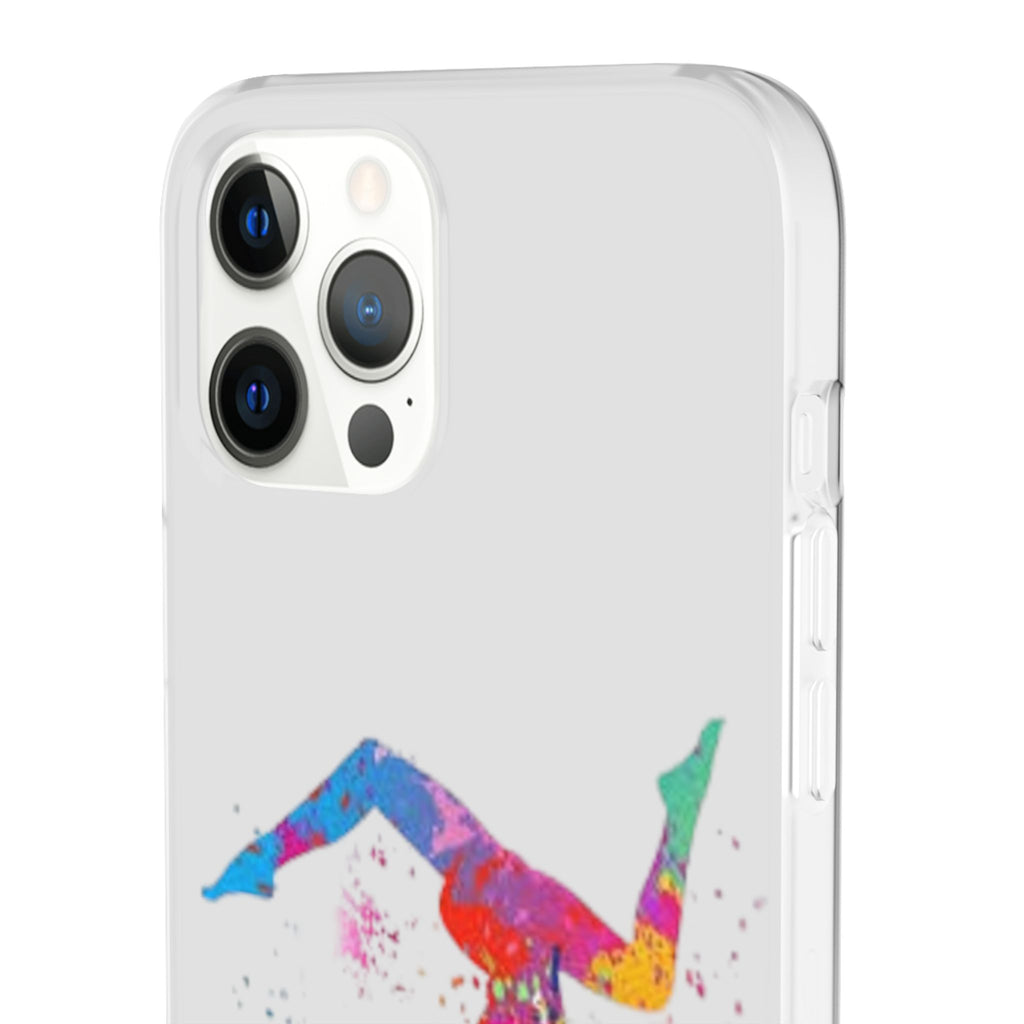 Gymnast Silhouette Phone Case – Colorful Acrobat Watercolor iPhone Cover