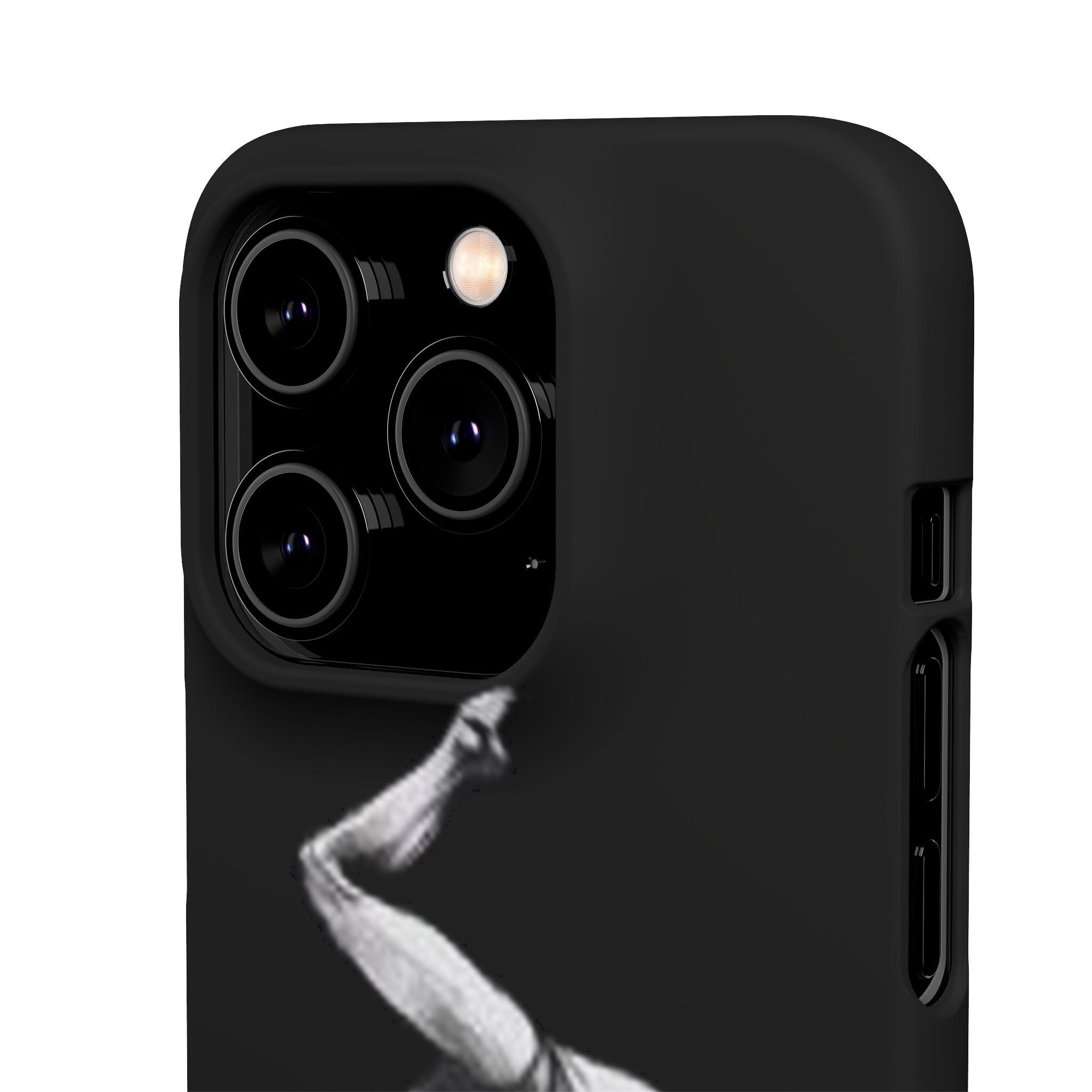 Coach Gymnastics Phone Case — Black Snap Phone Cover with Gymnast Silhouette