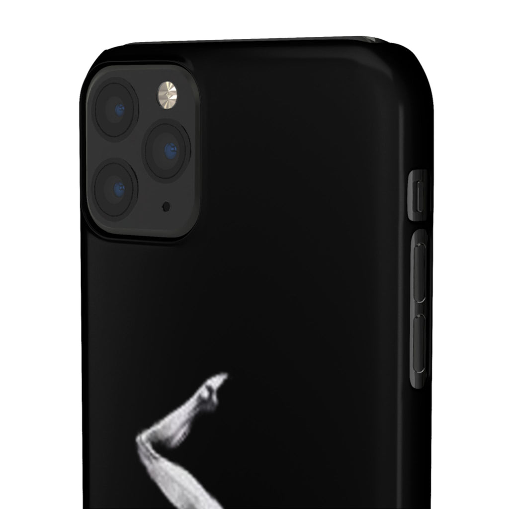 Gymnastics Phone Case — Black Chalk-Style Handstand Design
