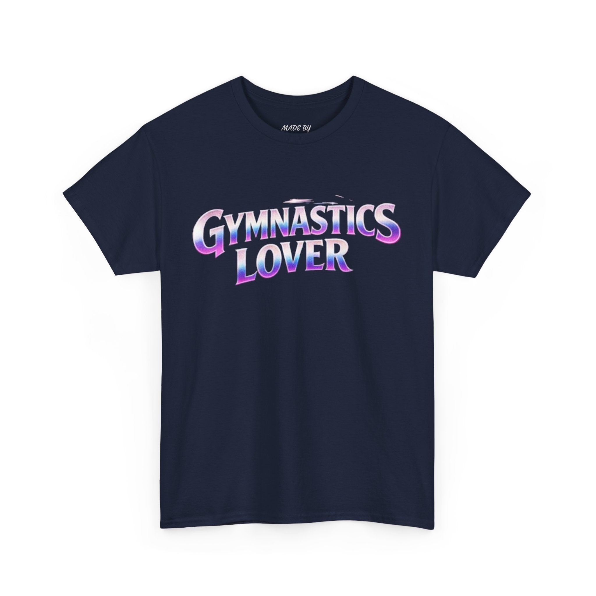 Adults Gymnastics Lover Tee — Retro Iridescent Graphic T-Shirt for Gymnastics Fans