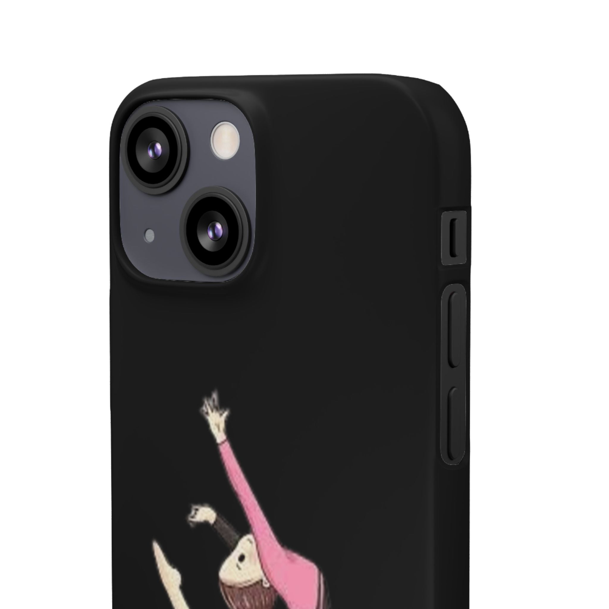 Gymnastics Phone Case — Leaping Girl Snap Case (Black)