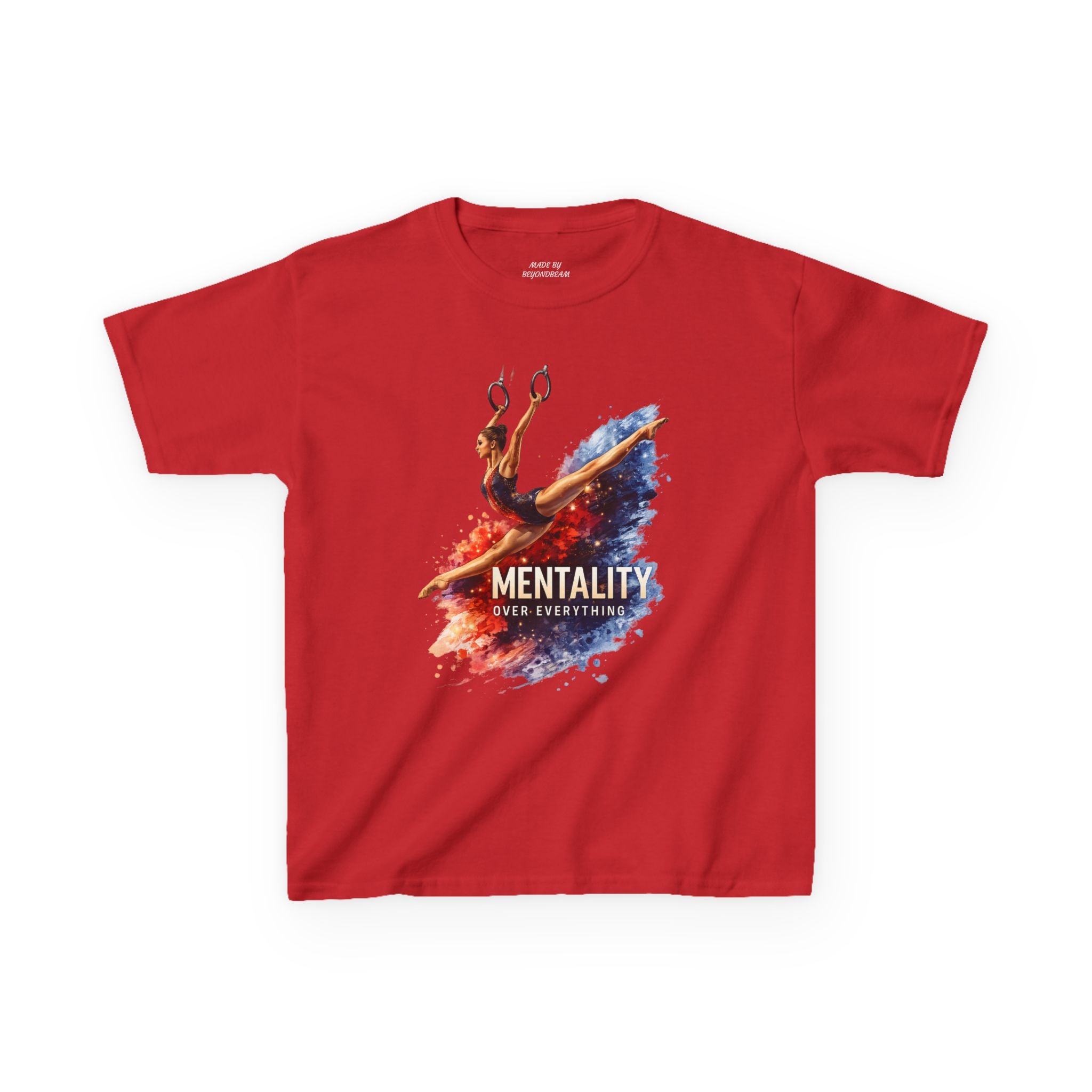 Kids Gymnastics T‑Shirt — 'Mentality: Gymnastics' Colorful Athlete Design