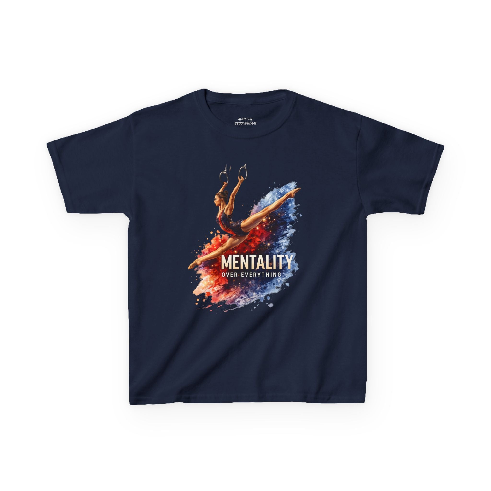 Kids Gymnastics T‑Shirt — 'Mentality: Gymnastics' Colorful Athlete Design