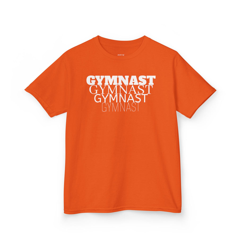 Kids Gymnast Repeat Logo Tee - Youth Gymnastics Shirt