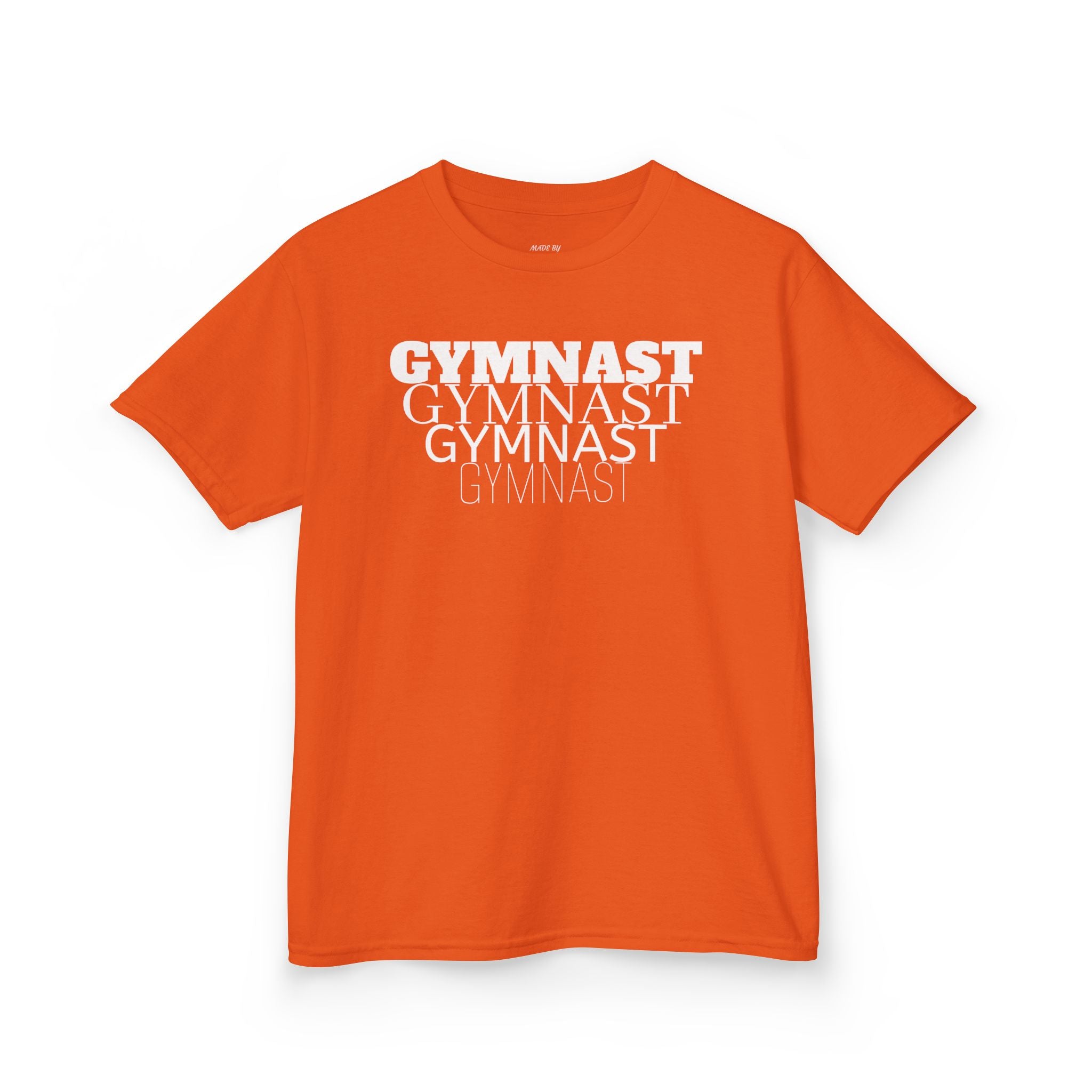 Kids Gymnast Repeat Logo Tee - Youth Gymnastics Shirt