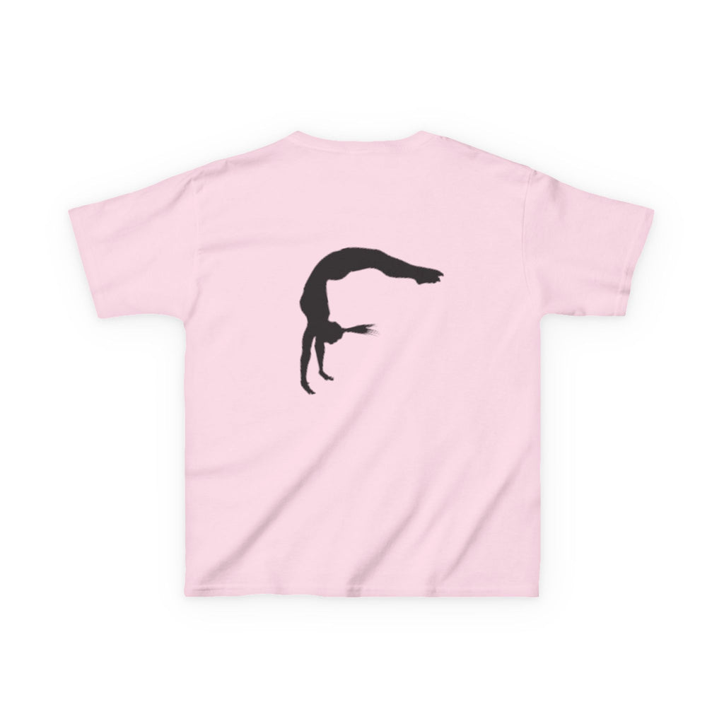 Kids Tee - FEARLESS Gymnastics Shirt with Back Silhouette