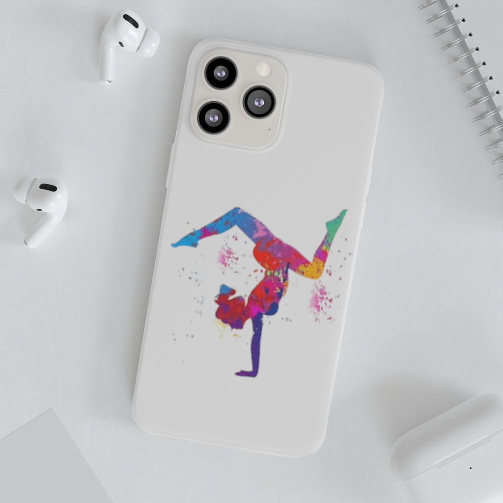Gymnast Silhouette Phone Case – Colorful Acrobat Watercolor iPhone Cover