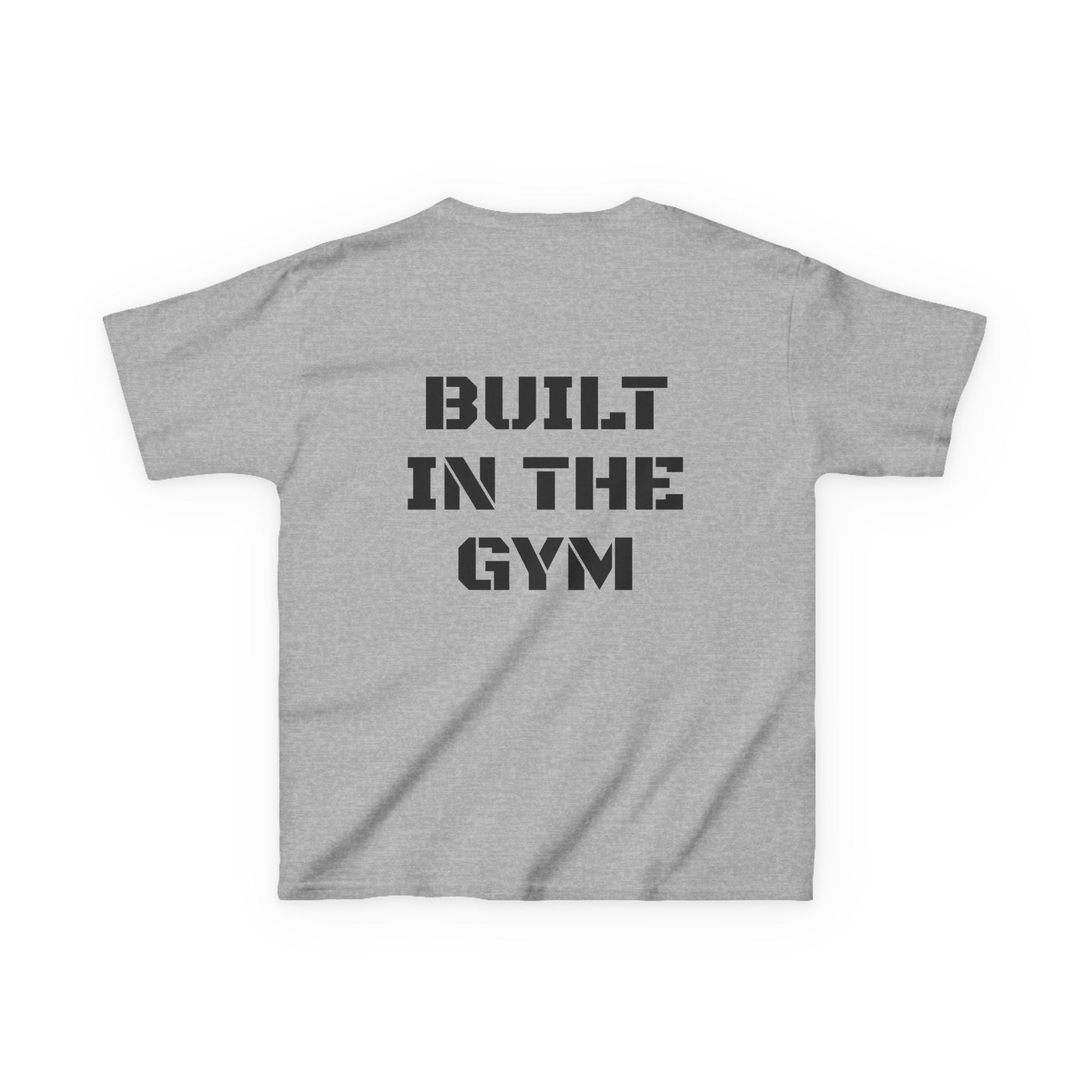 Kids Tee — "Built in the Gym" Motivational Fitness Shirt
