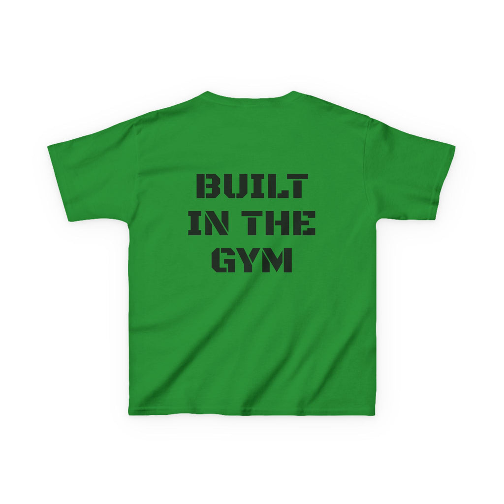 Kids Tee — "Built in the Gym" Motivational Fitness Shirt