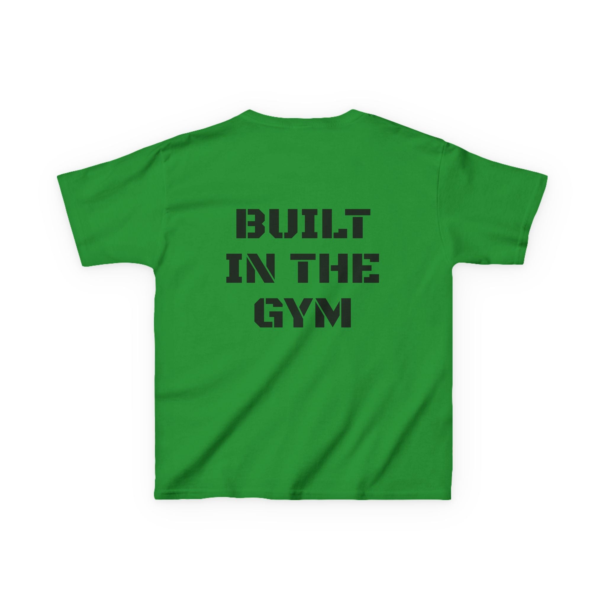 Kids Tee — "Built in the Gym" Motivational Fitness Shirt