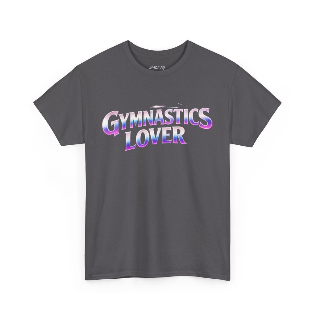 Adults Gymnastics Lover Tee — Retro Iridescent Graphic T-Shirt for Gymnastics Fans