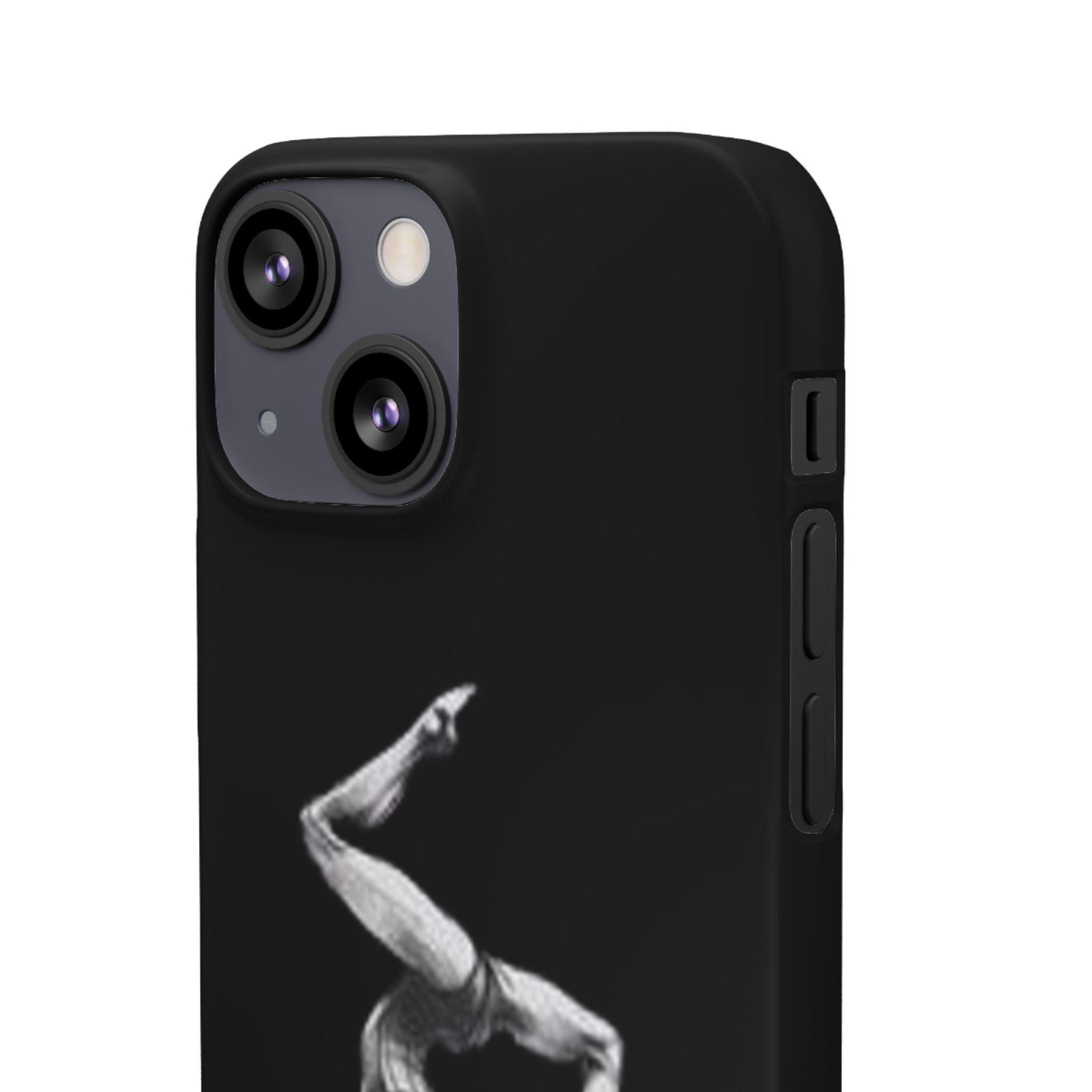 Gymnastics Phone Case — Black Chalk-Style Handstand Design