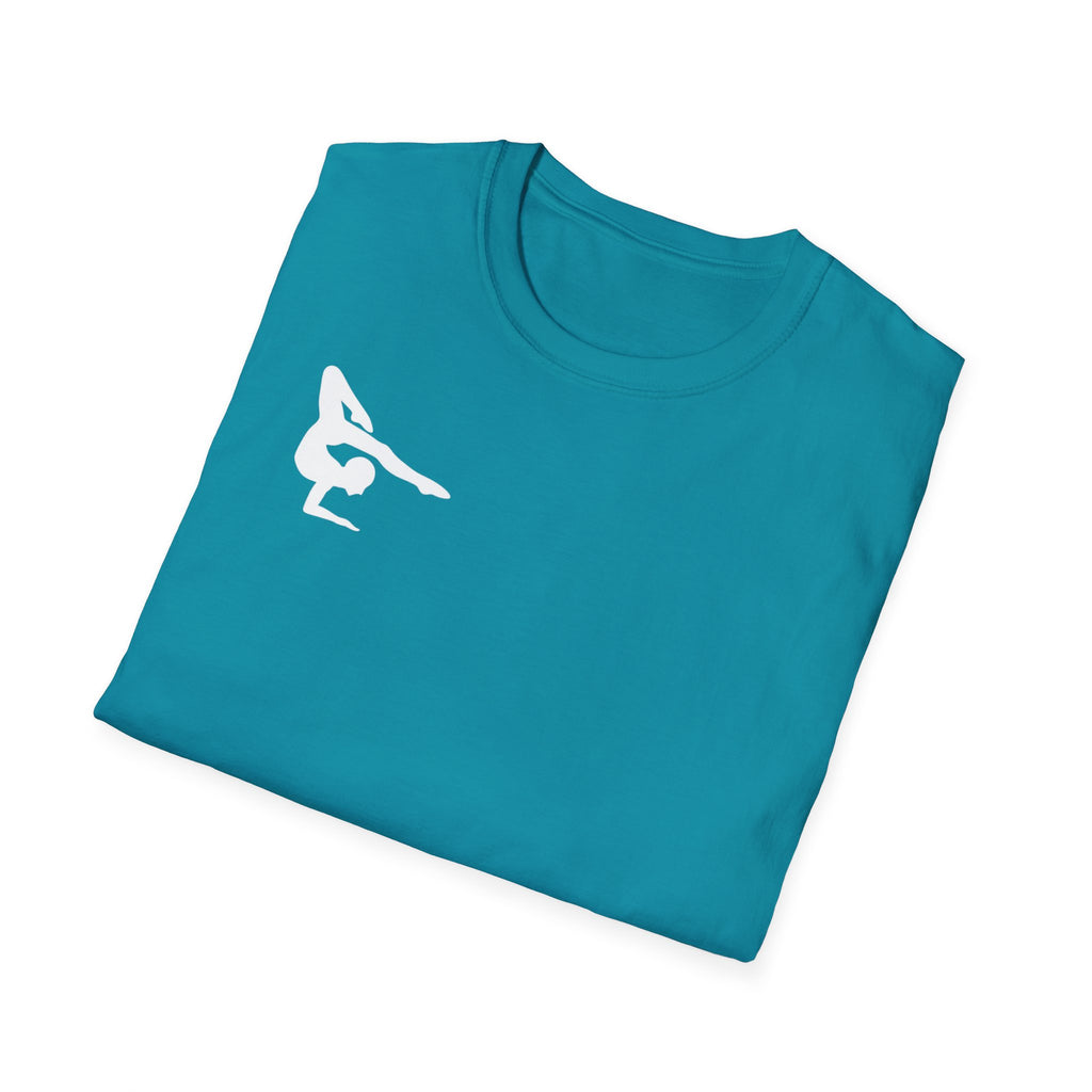 Relentless Gymnastics T-Shirt — Back Silhouette Athletic Tee (Adults)