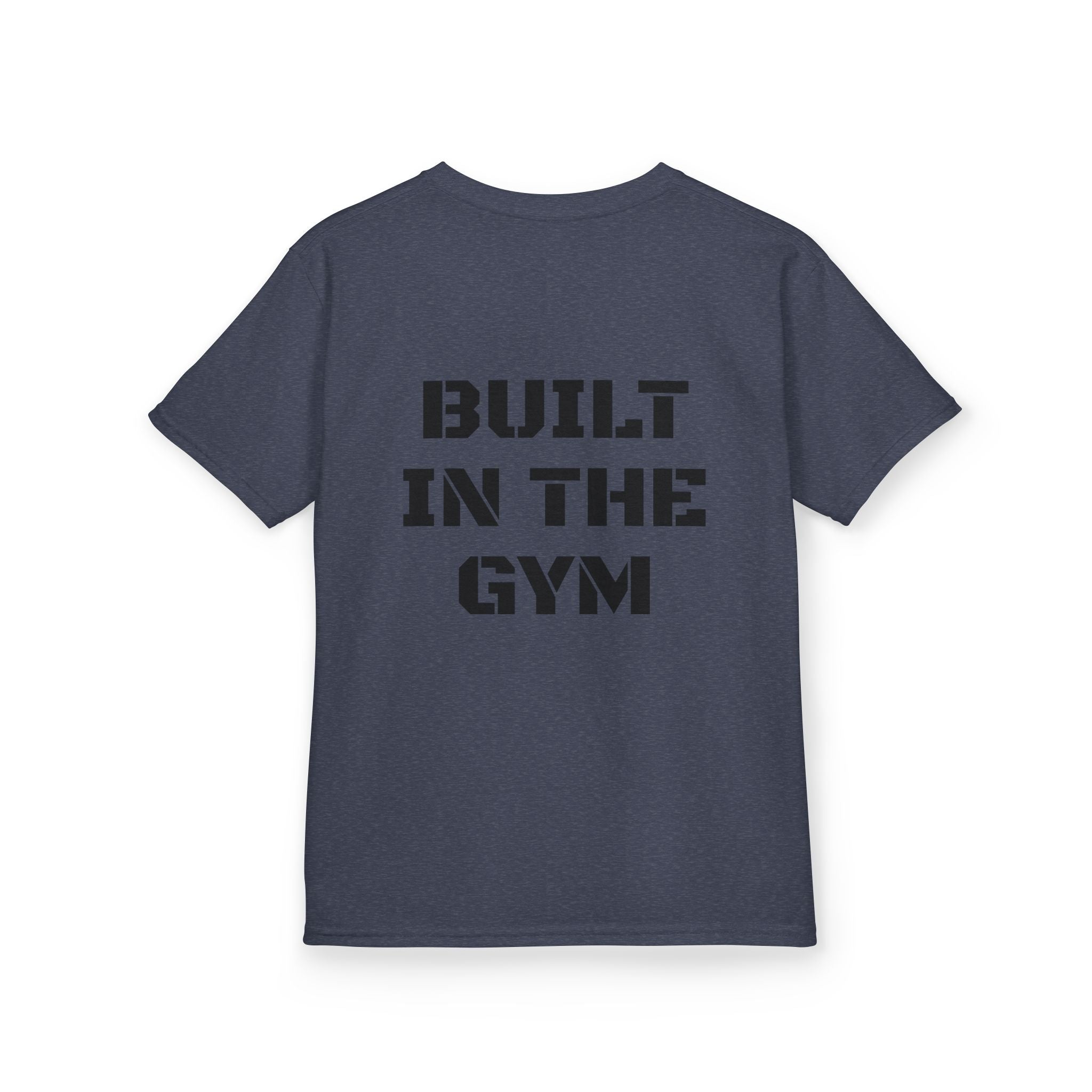 Kids Tee — "Built in the Gym" Motivational Fitness Shirt