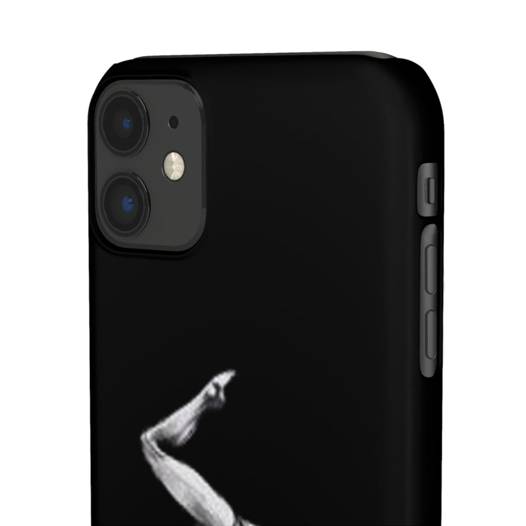 Gymnastics Phone Case — Black Chalk-Style Handstand Design
