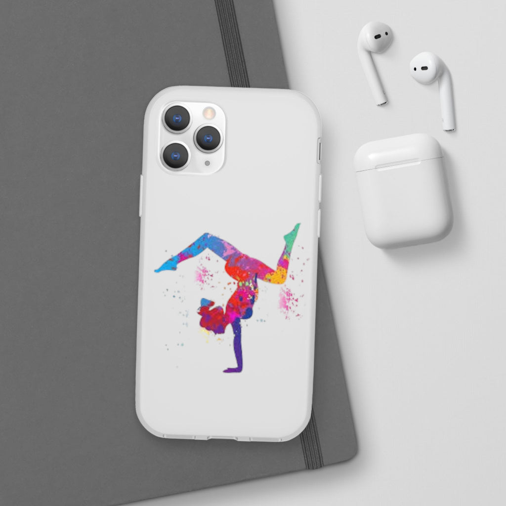Gymnast Silhouette Phone Case – Colorful Acrobat Watercolor iPhone Cover
