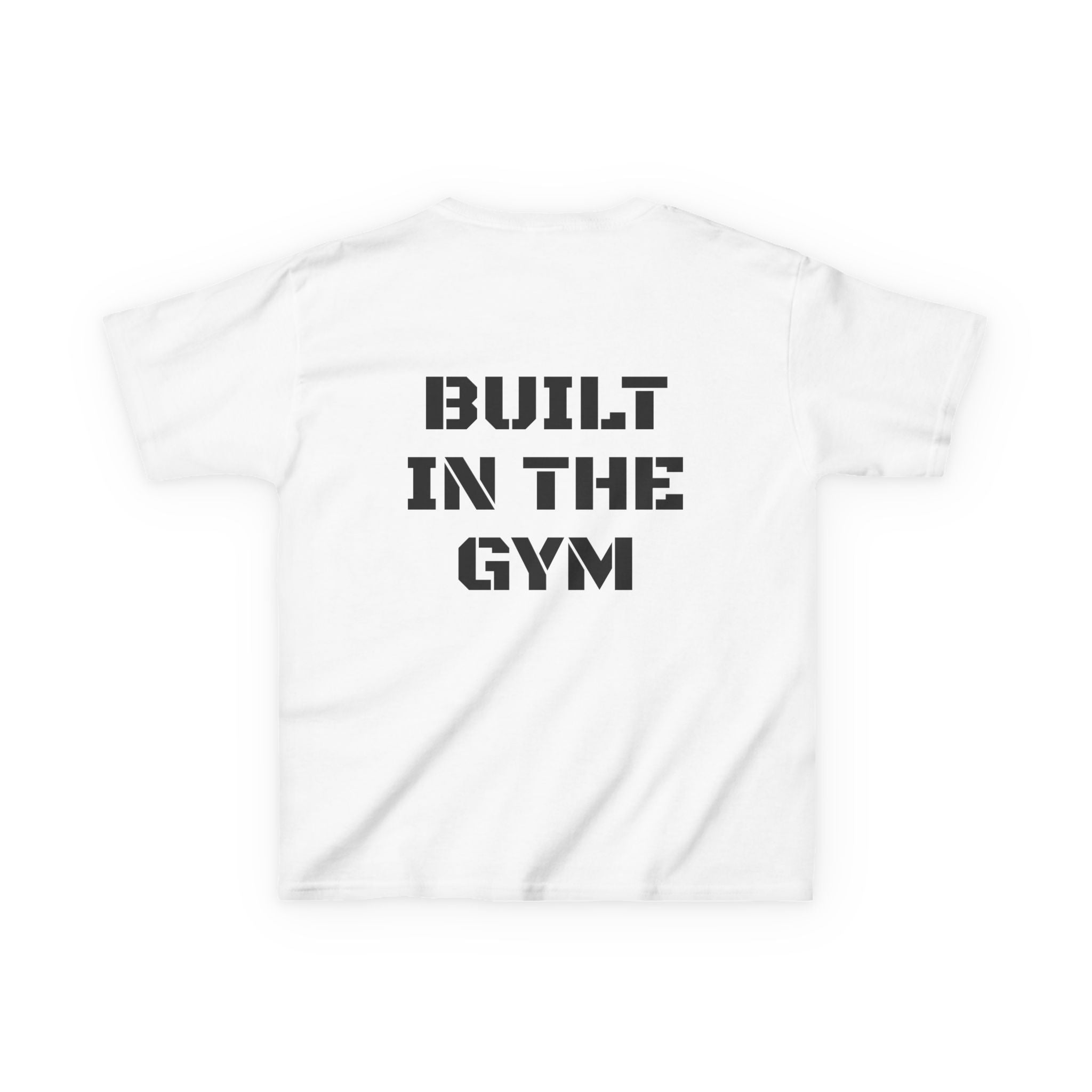 Kids Tee — "Built in the Gym" Motivational Fitness Shirt