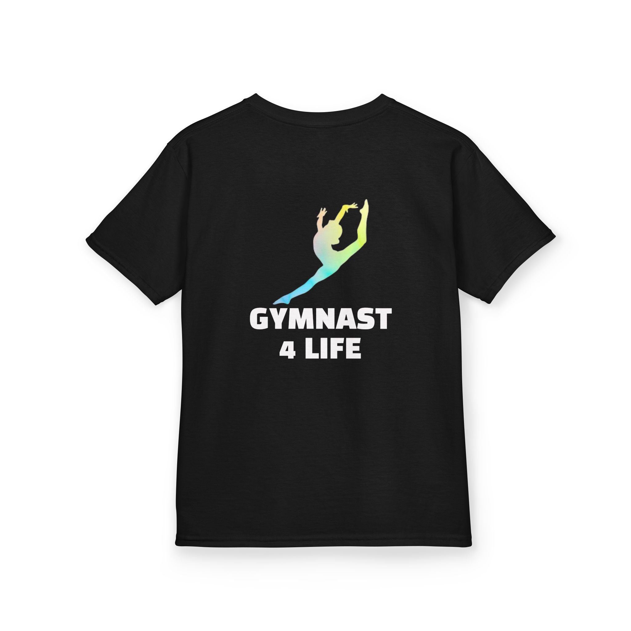 Gymnast Kids Tee — 'Gymnast 4 Life' Gradient Silhouette Shirt
