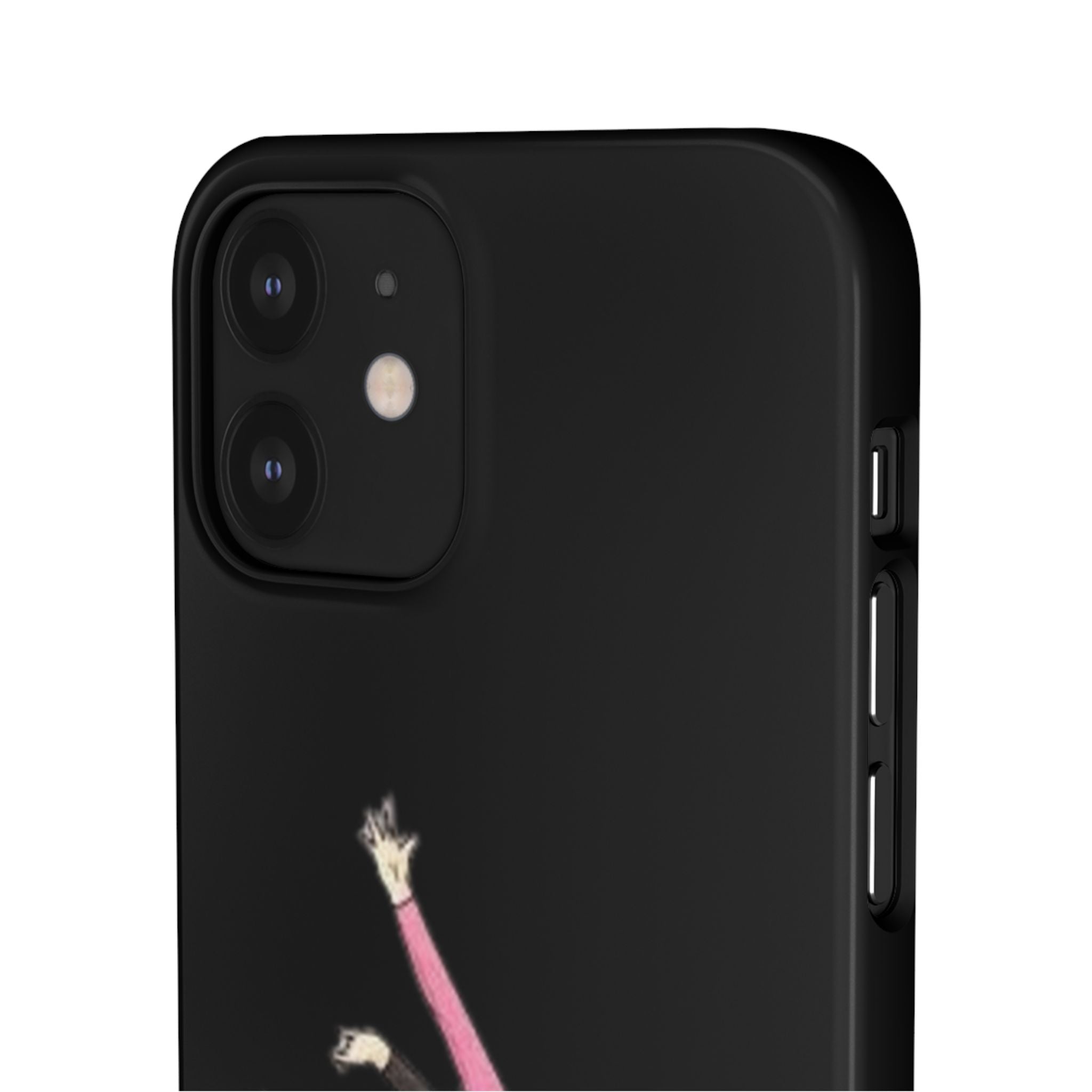 Gymnastics Phone Case — Leaping Girl Snap Case (Black)