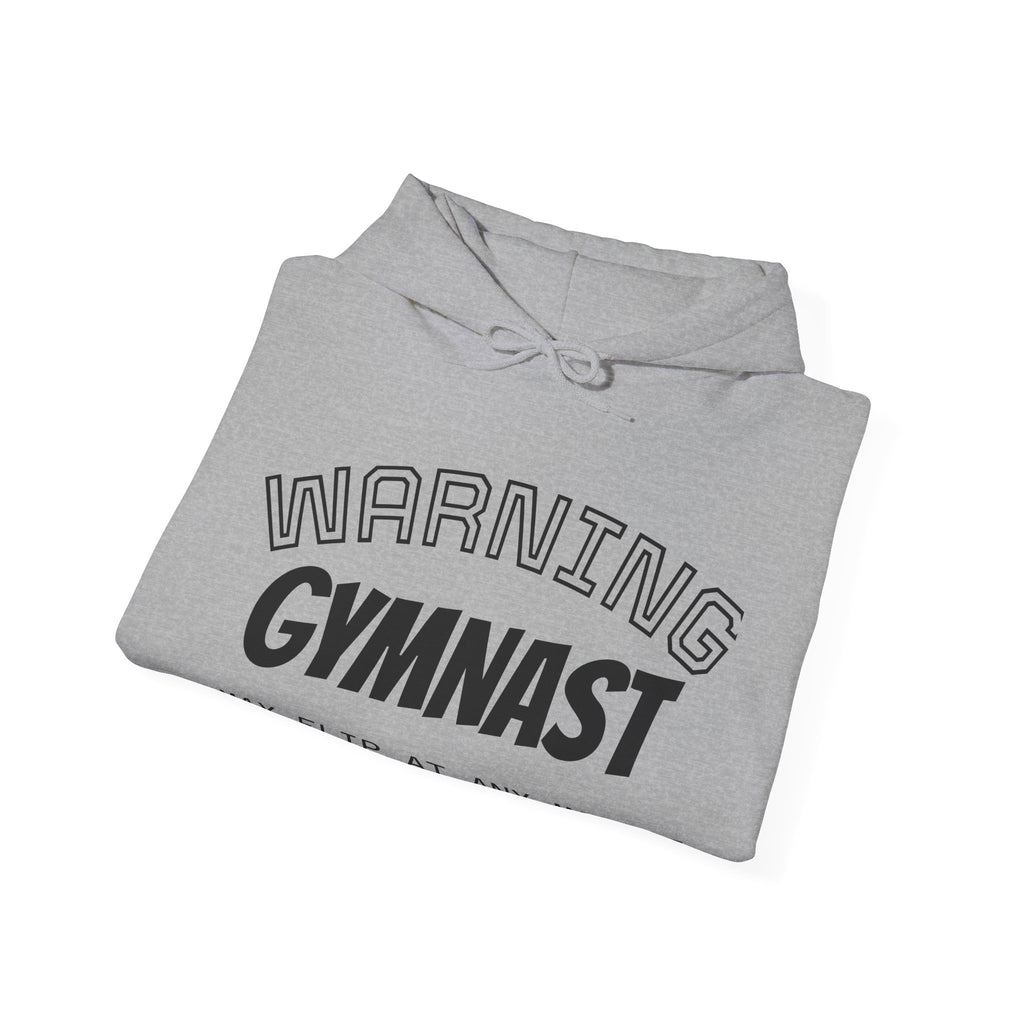 Unisex Heavy Blend™ Hooded Sweatshirt - WARNING GYMNAST MAY FLIP (Adult)