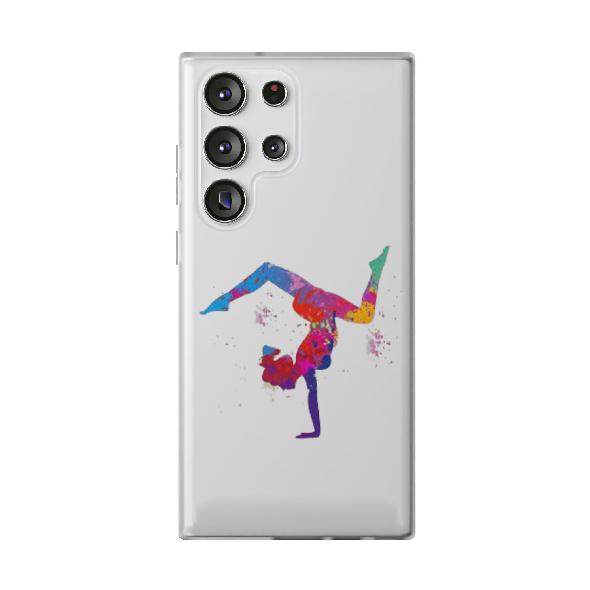 Gymnast Silhouette Phone Case – Colorful Acrobat Watercolor iPhone Cover