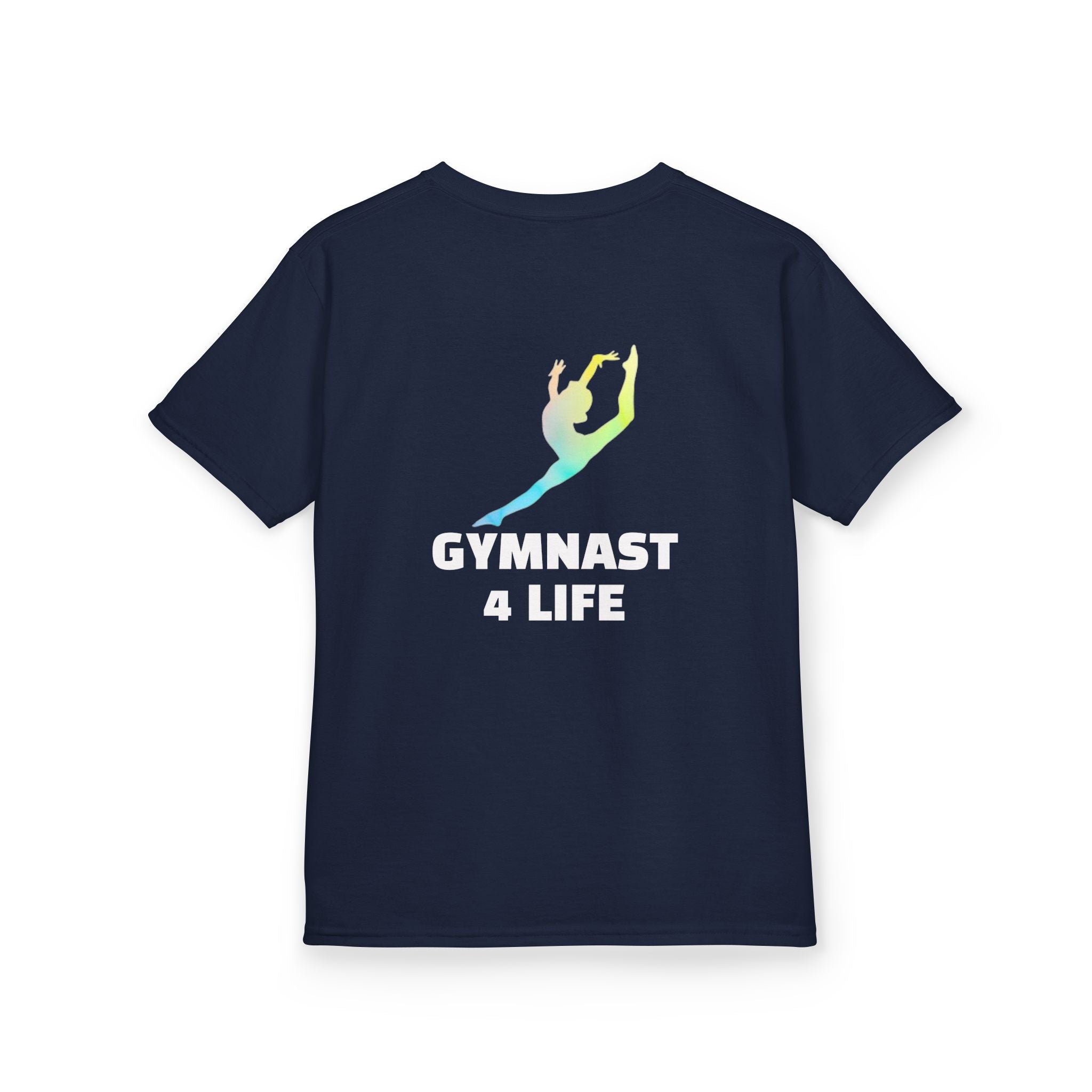 Gymnast Kids Tee — 'Gymnast 4 Life' Gradient Silhouette Shirt