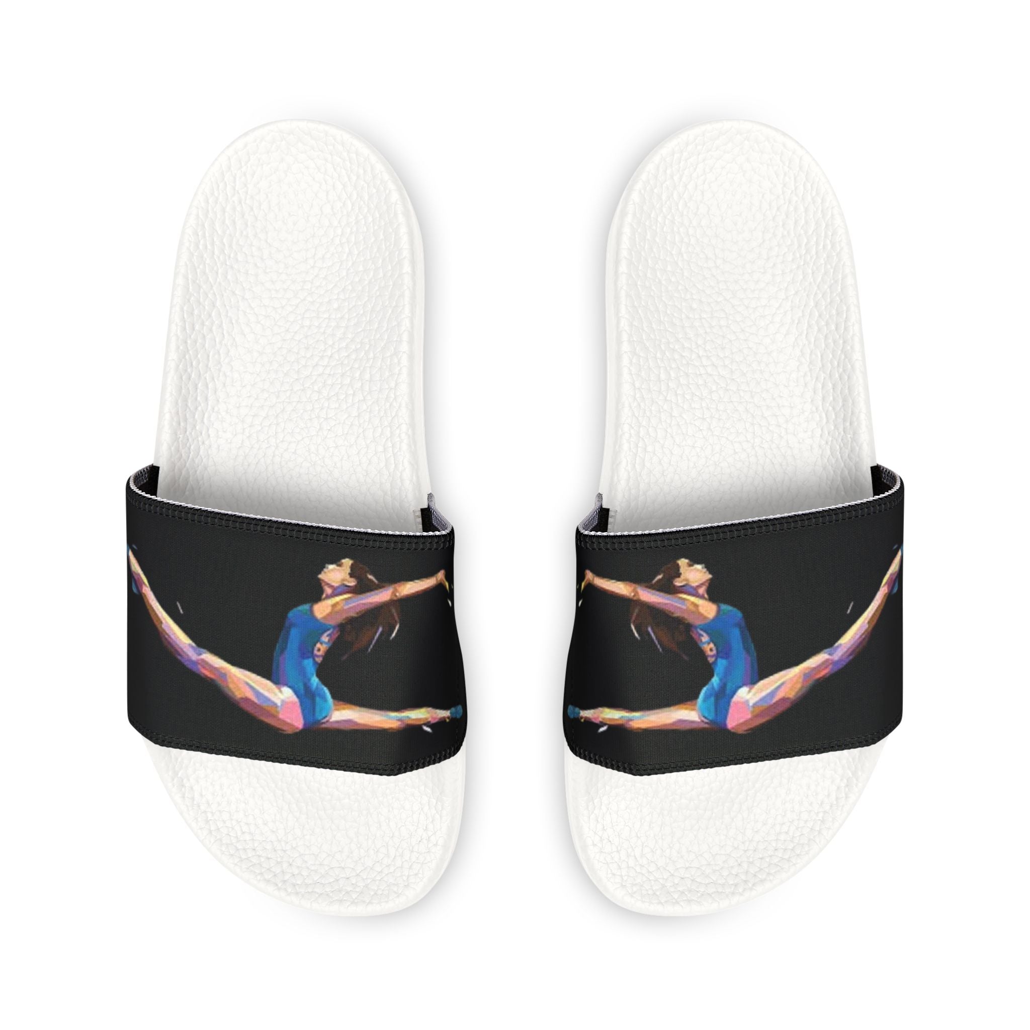 Gymnastics Youth Slide Sandals — Colorful Split Design